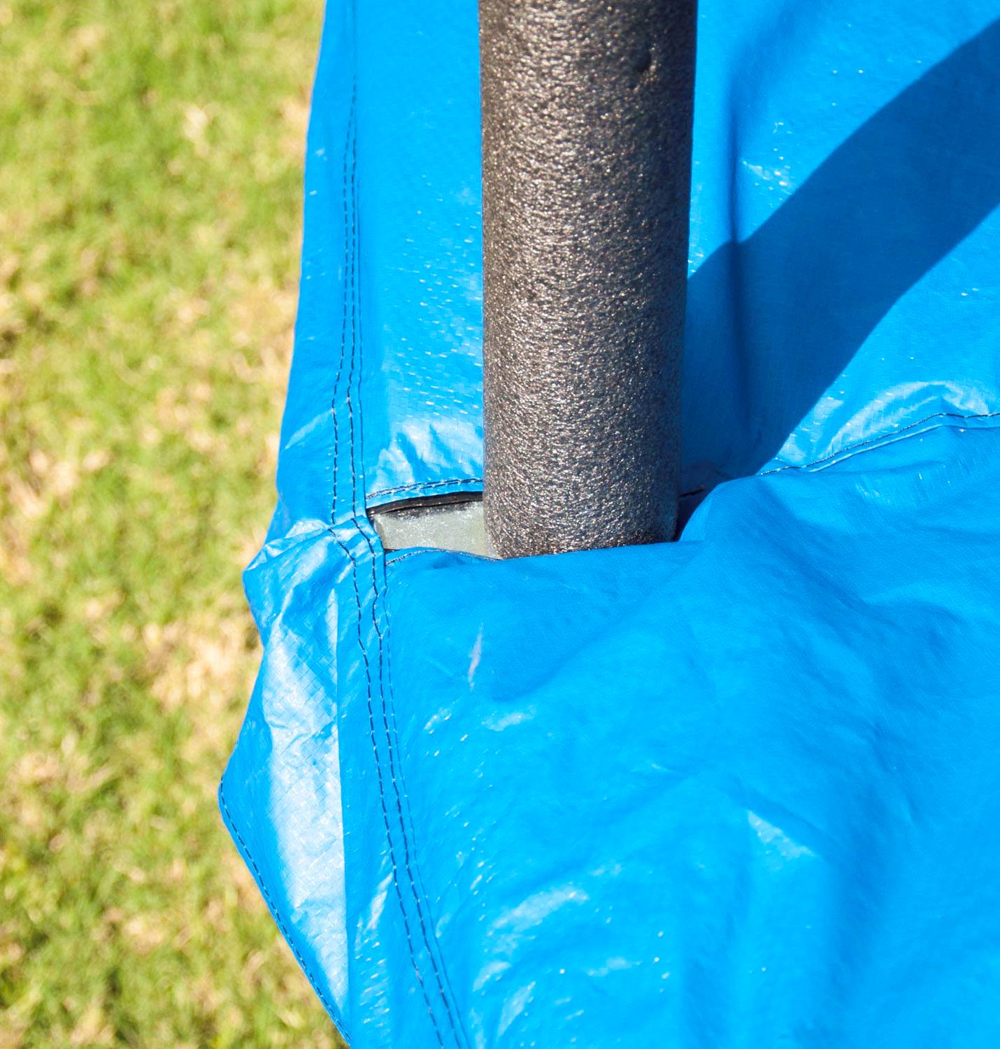 JumpKing 10 Foot Outdoor Trampoline 78sqft & Safety Net Enclosure, Blue JK10VC1