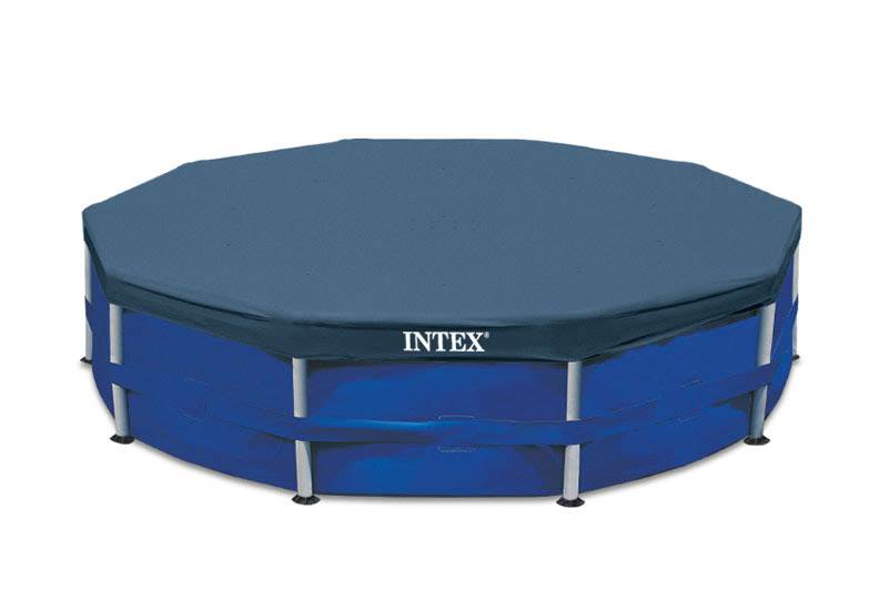Intex 10 Foot x 30 Inches Pool w/ 10-Foot Round Above Ground Pool Cover