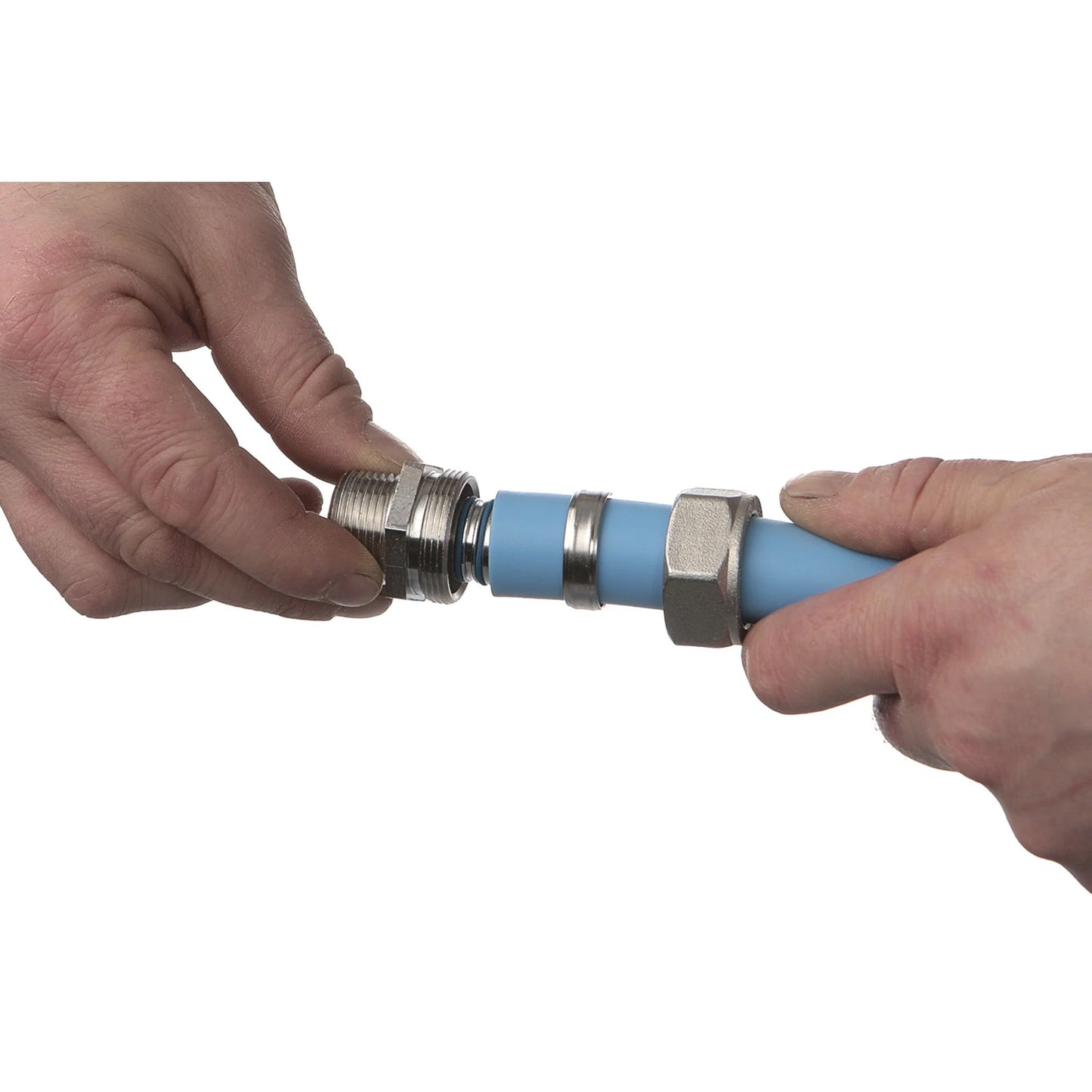 MaxLine 100 Foot 0.75 Inch Semi-Flexible Compressed Air Tubing Master Kit, Blue