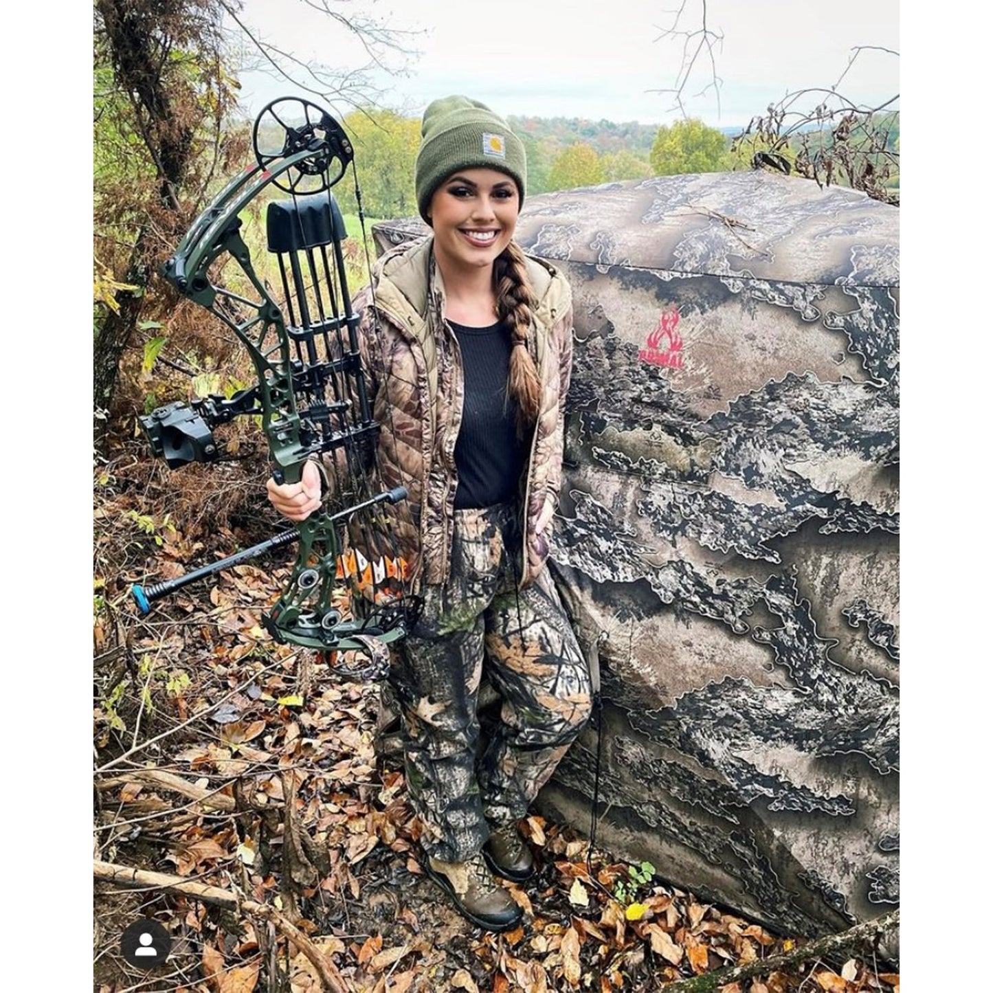 Primal Treestands Wraith 270 Deluxe 2 Person Pop Up Hunting Blind, Camouflage