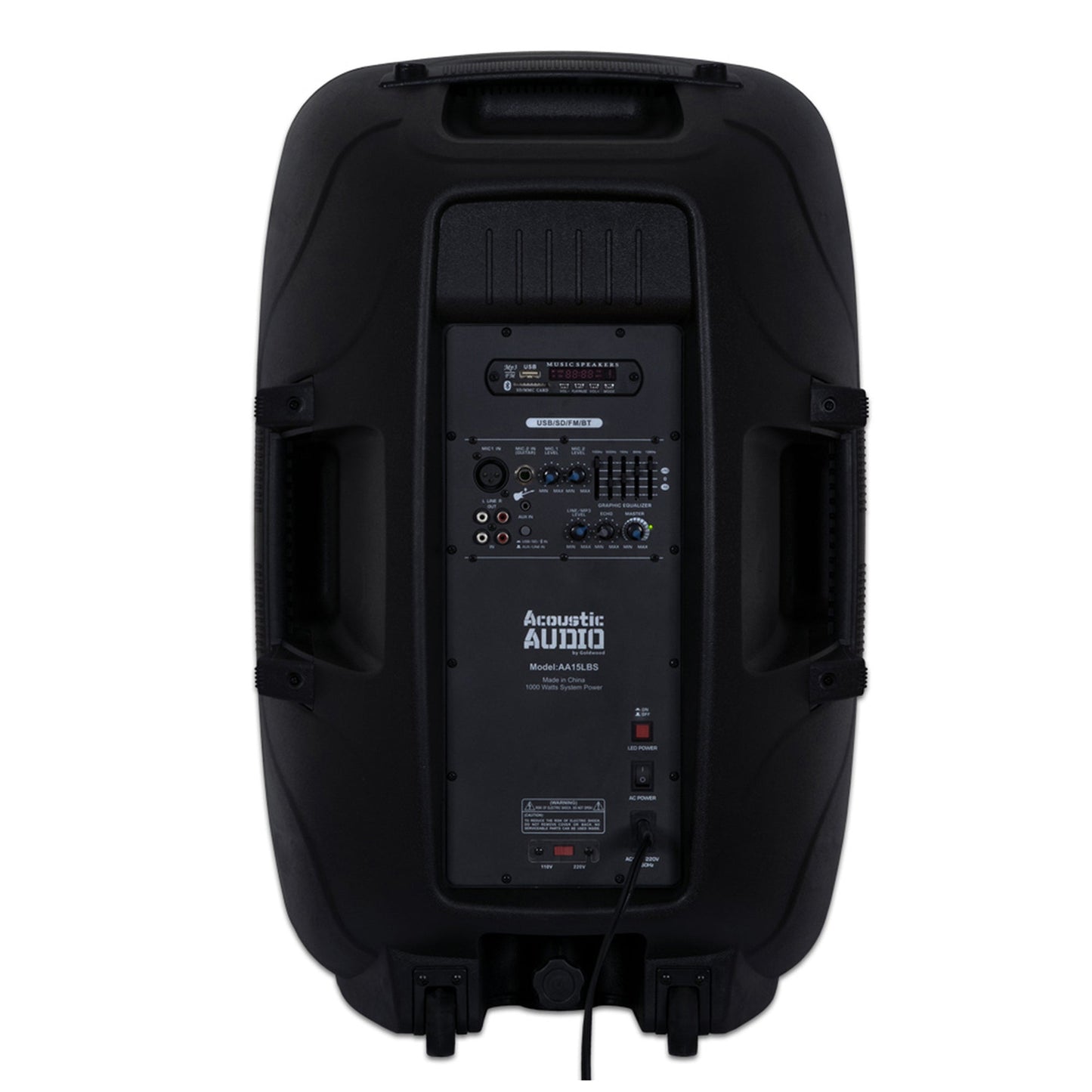 Acoustic Audio by Goldwood 1000W Bluetooth Speaker with Flashing LEDs, 2 Pack