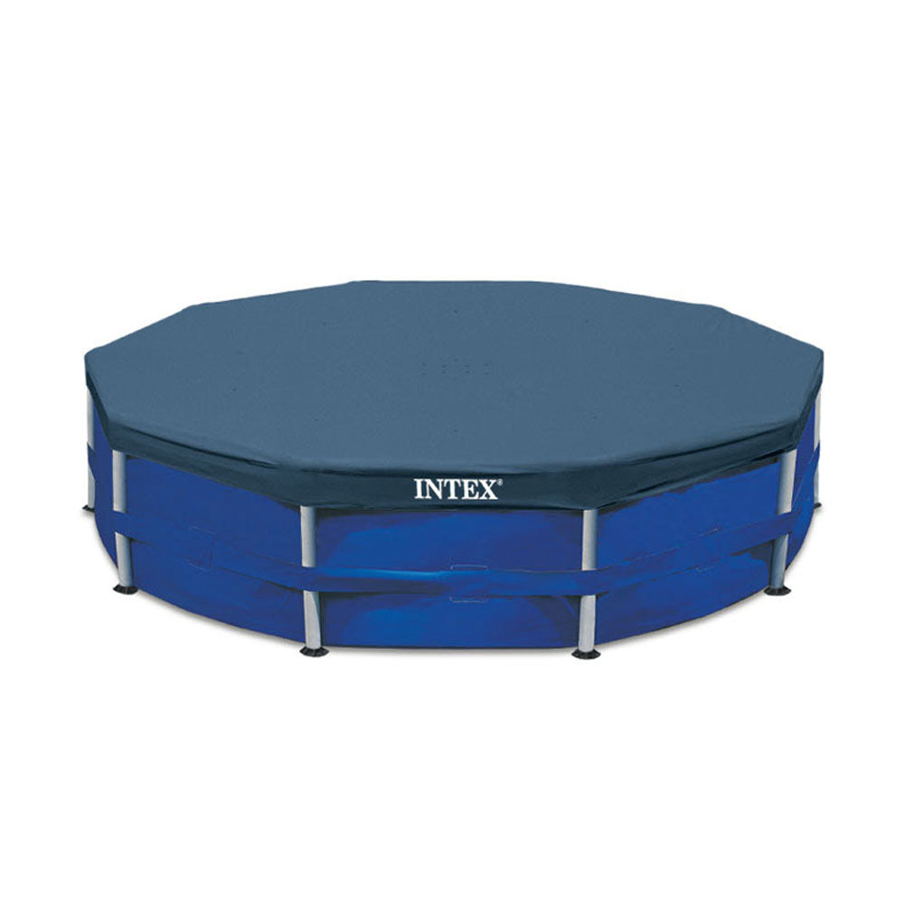 Intex 10'x30" Round Above Ground Swimming Pool & 10' Round Swimming Pool Cover