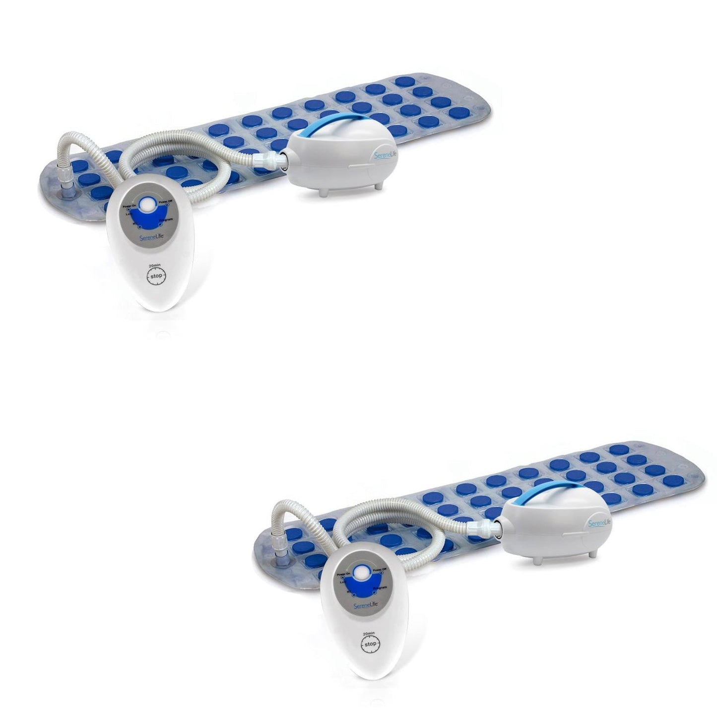 SereneLife Bath Tub Bubble Body Massage Spa Mat with Built-In Heater (2 Pack)