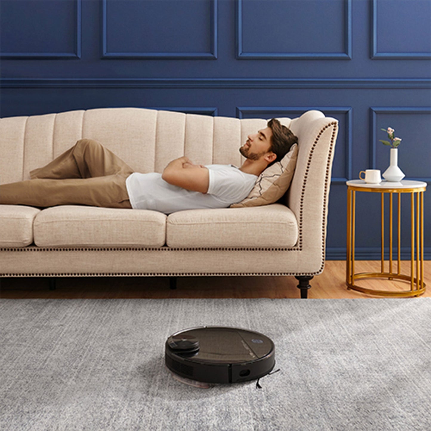 Viomi Smart Robot Vacuum V3 Max Duster Vacuum and Mop for Multi Floors, Black