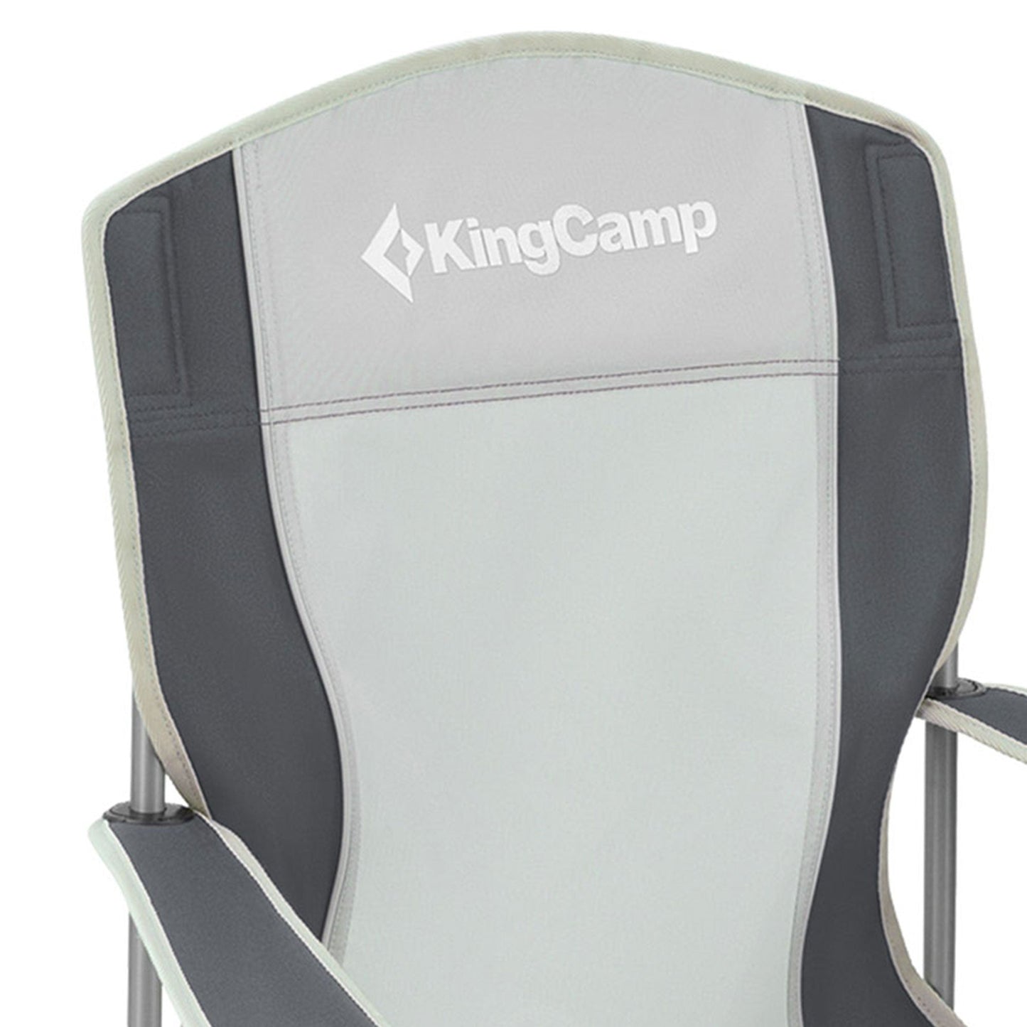 KingCamp Lightweight Folding Outdoor Camping Chair with Cupholder, Black/Grey