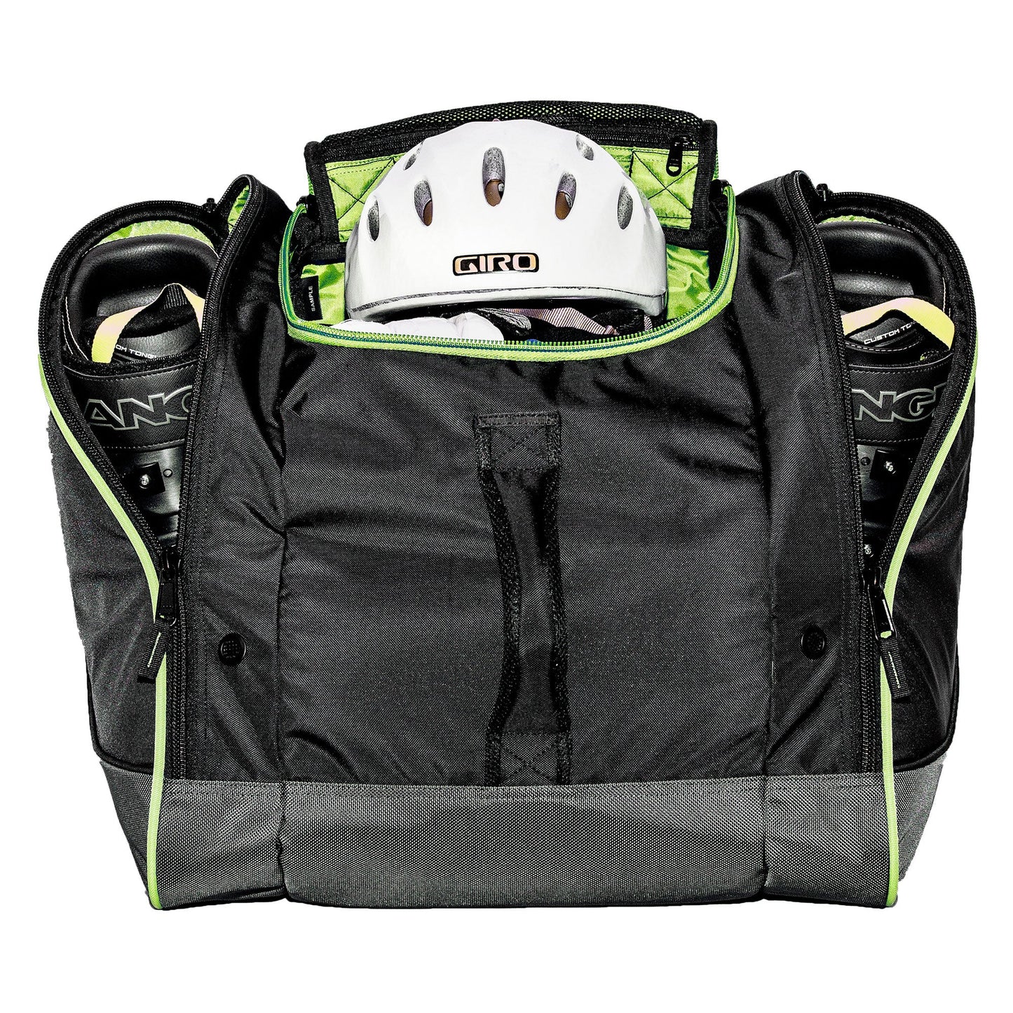 Sportube Freerider 70 Liter Padded Ski Boot & Gear Backpack Bag, Green/Black