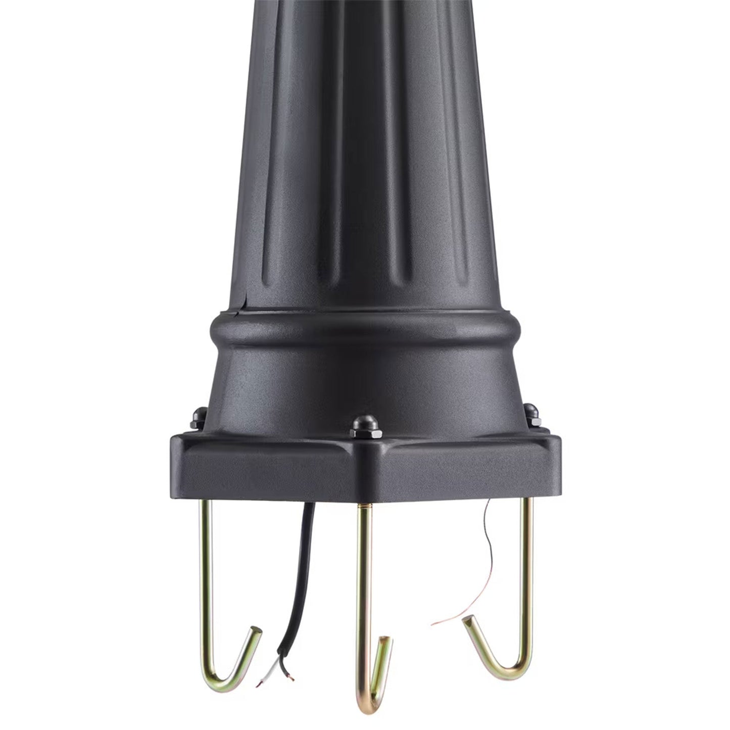 NOMA 7' Outdoor Lamp Post Triple Head All Weather Classic Decor Light, Black