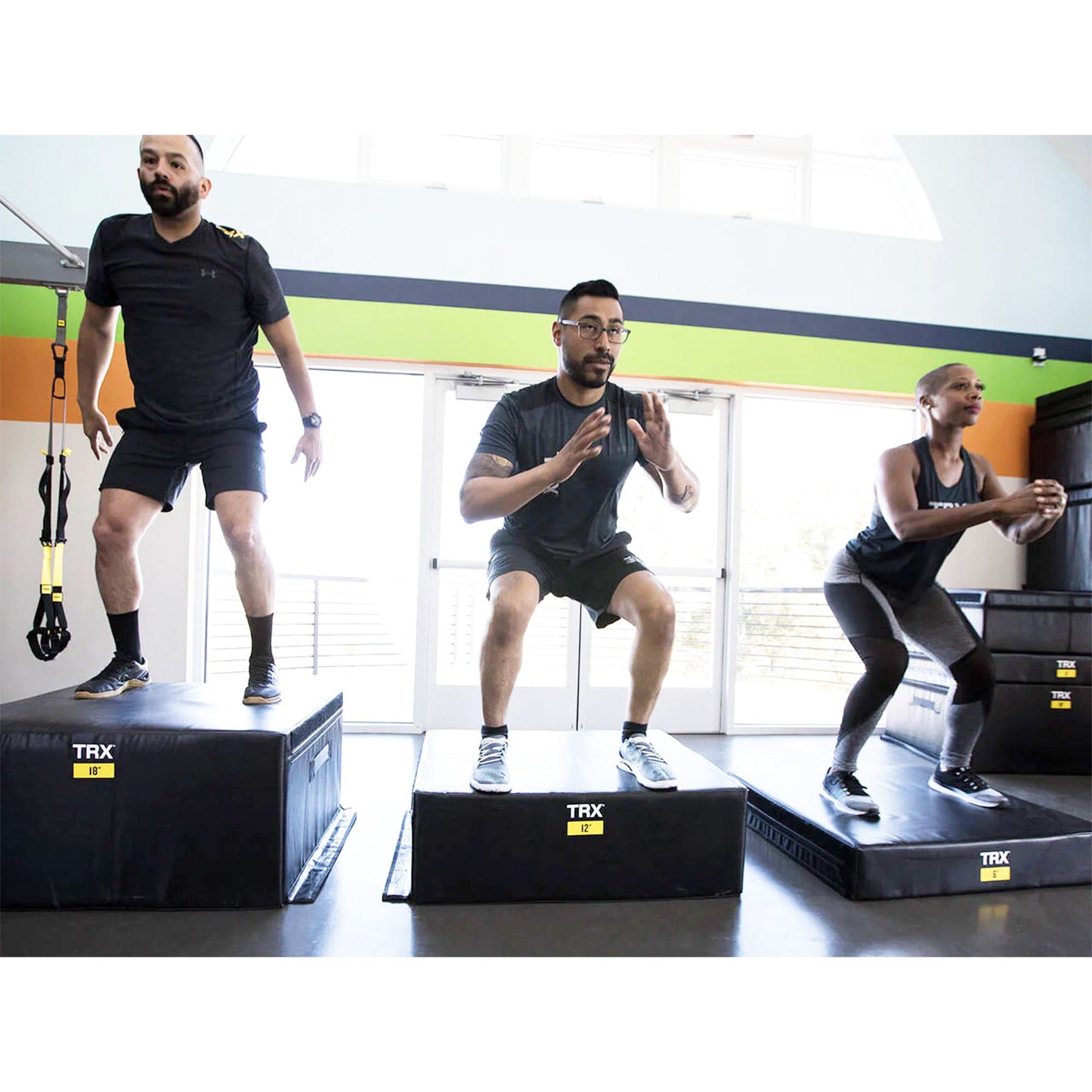 TRX 12" Soft Plyo Box Stackable Gym Workout Equipment for Plyometric Exercises