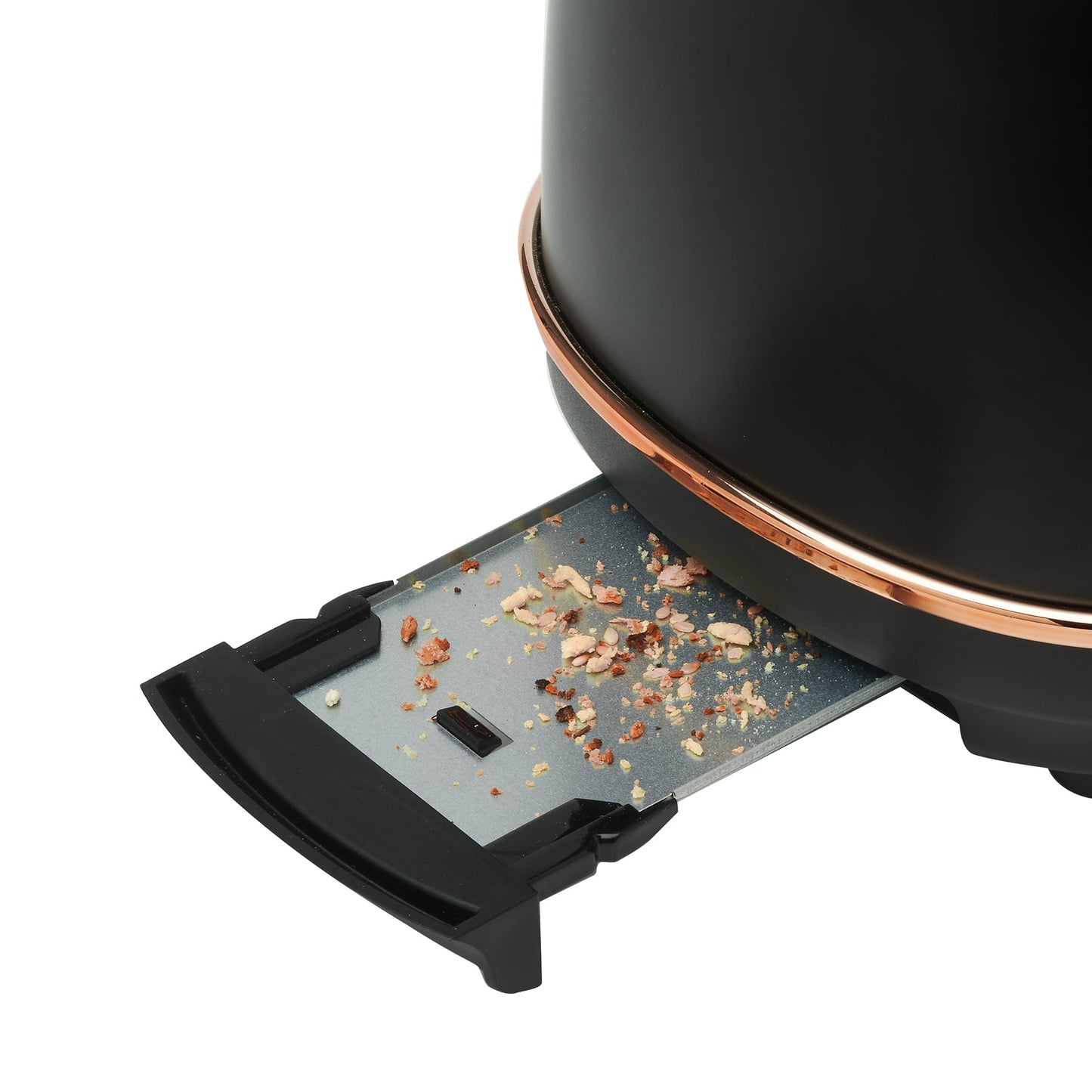 Haden Heritage 2 Slice Wide Slot Stainless Steel Toaster, Black & Copper