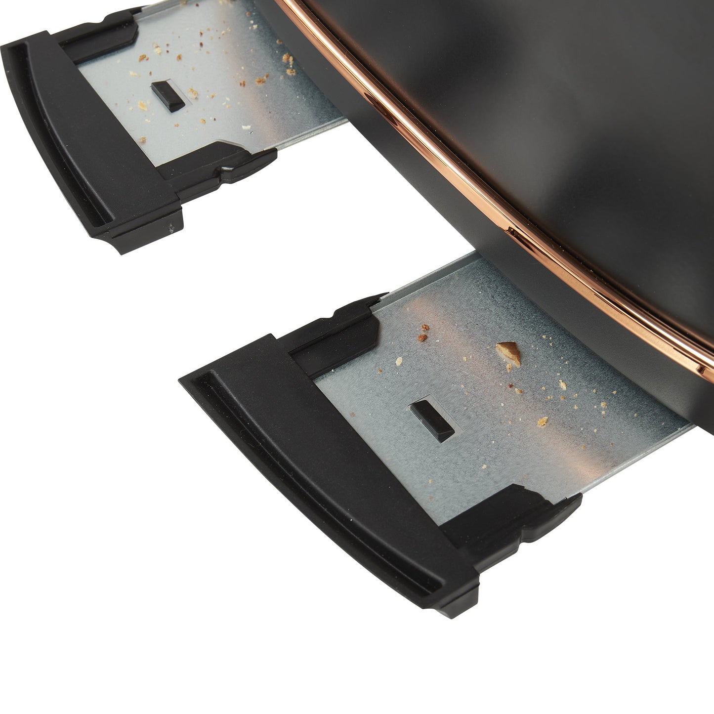 Haden Dorset 4 Slice Wide Slot Stainless Steel Toaster, Black & Copper