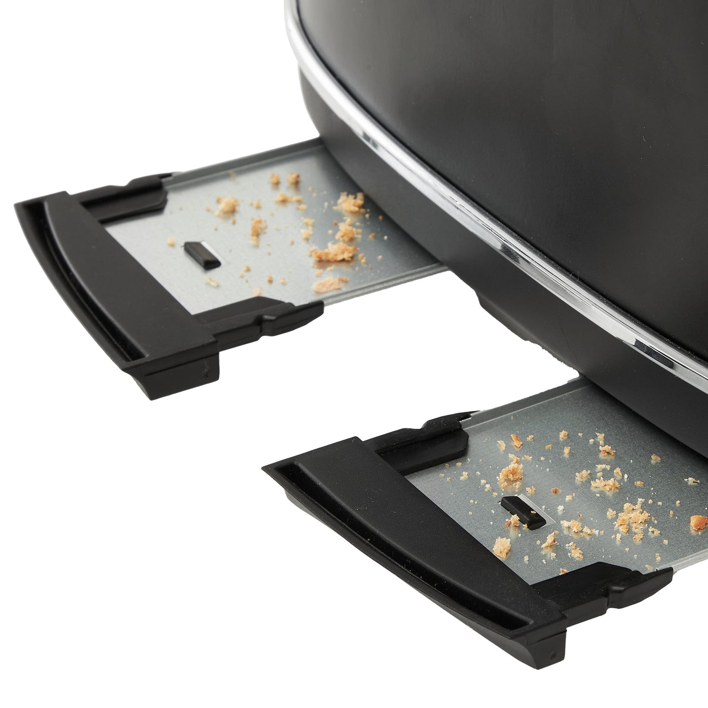 Haden Heritage 4 Slice Wide Slot Stainless Steel Toaster, Black & Chrome