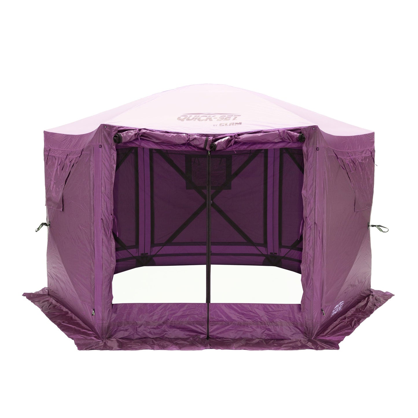 CLAM Quick-Set Pavilion 12.5 x 12.5 Ft Portable Outdoor Canopy Shelter, Plum