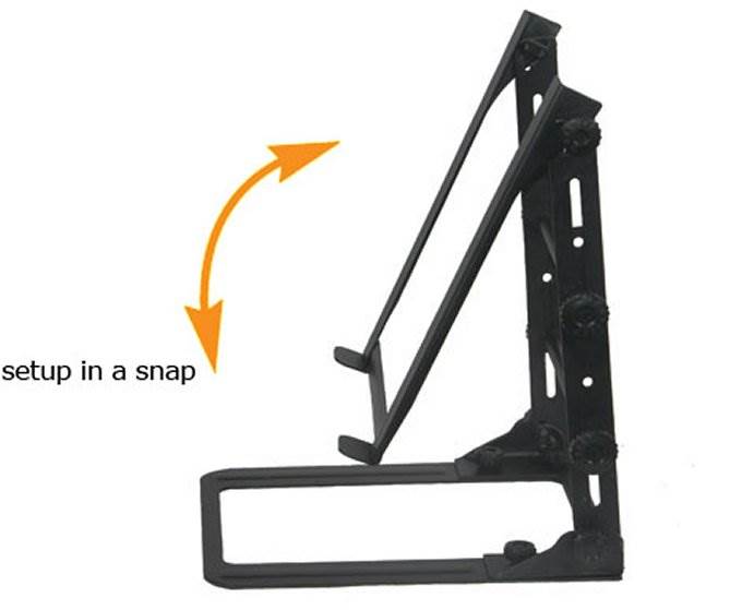 Odyssey LSTANDM Mobile Laptop CD-Player/ Controller Pro DJ Stand w/ Table Clamps