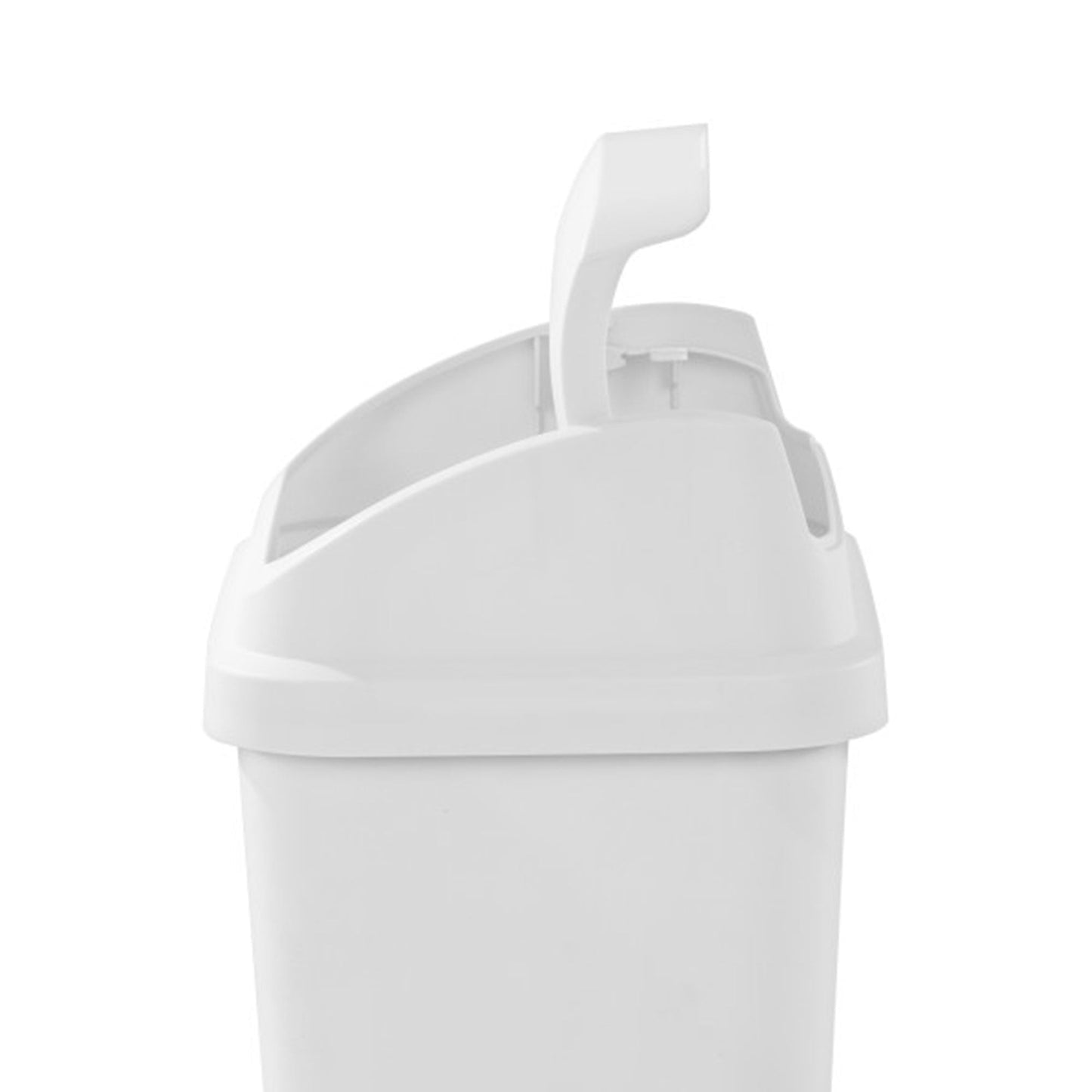 Sterilite 7.8 Gallon SwingTop Kitchen Wastebasket Trash Can, White (12 Pack)
