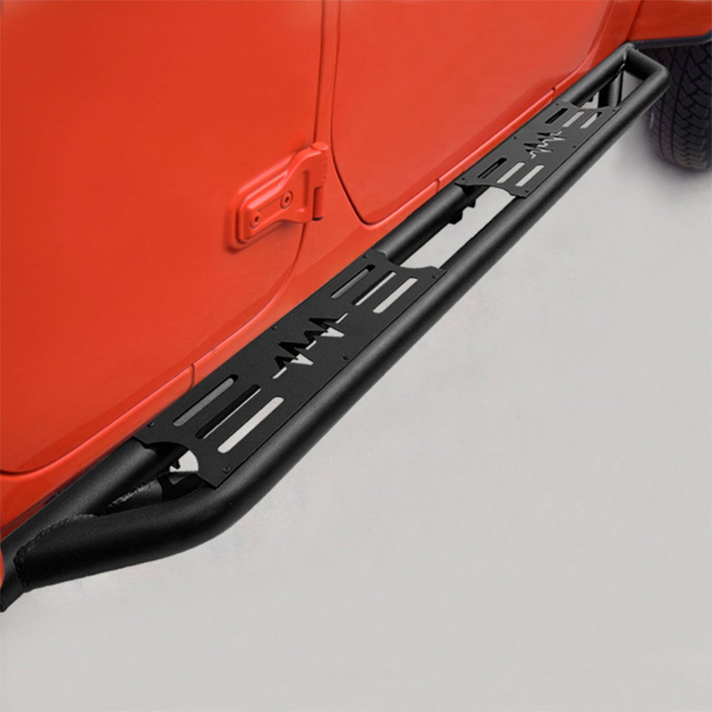 AMERICAN MODIFIED Side Step Bars Lightning Style for 18 to 23 Jeep Wrangler JL