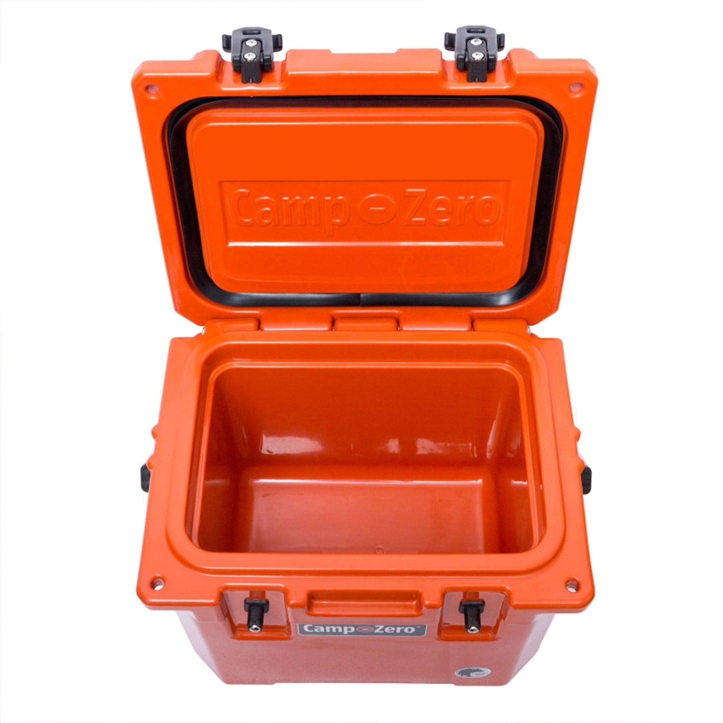 CAMP-ZERO 10 Liter 10.6 Quart Lidded Cooler with 2 Molded In Cup Holders, Orange