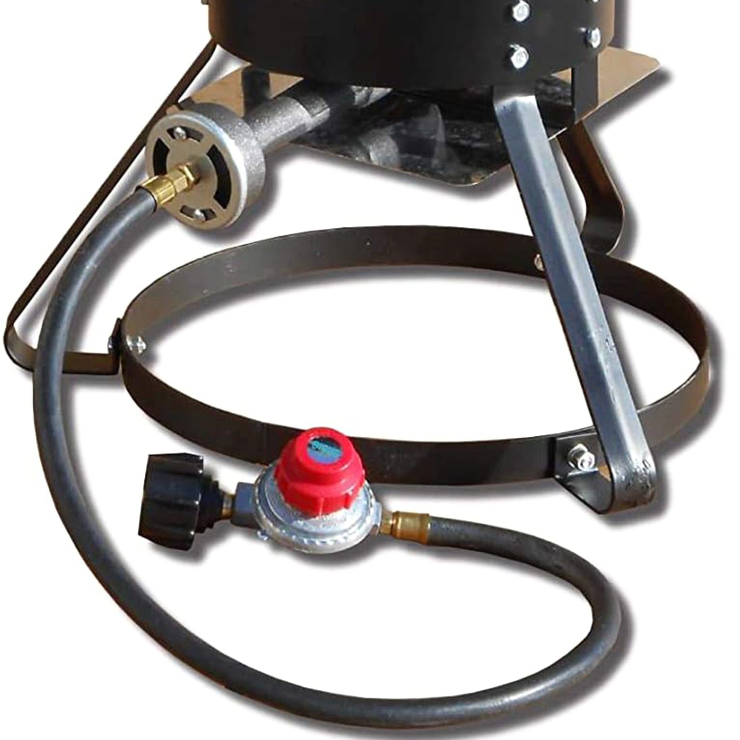 Metal-Fusion Import Outdoor Fish Fryer with 10 Quart Aluminum Fry Pan and Burner