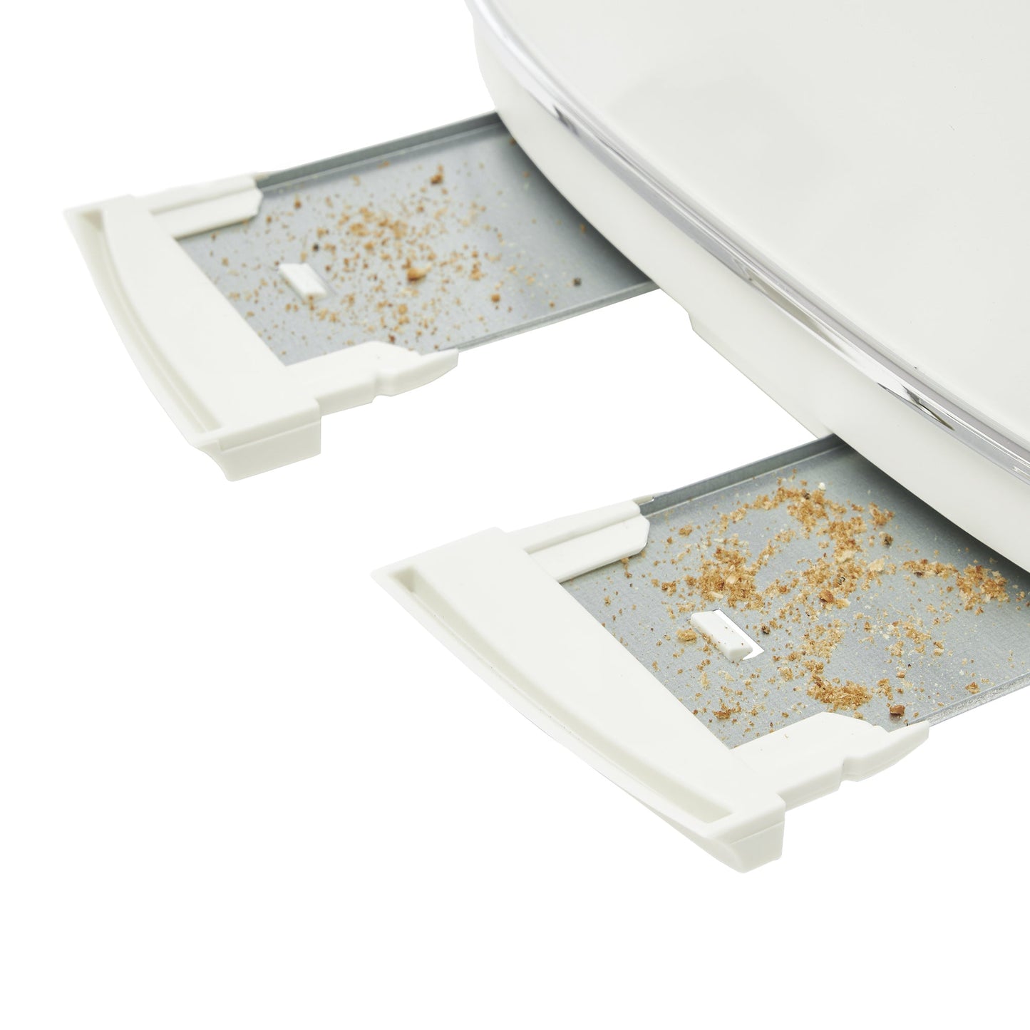 Haden Dorset 4 Slice Wide Slot Stainless Steel Toaster, Ivory & Chrome