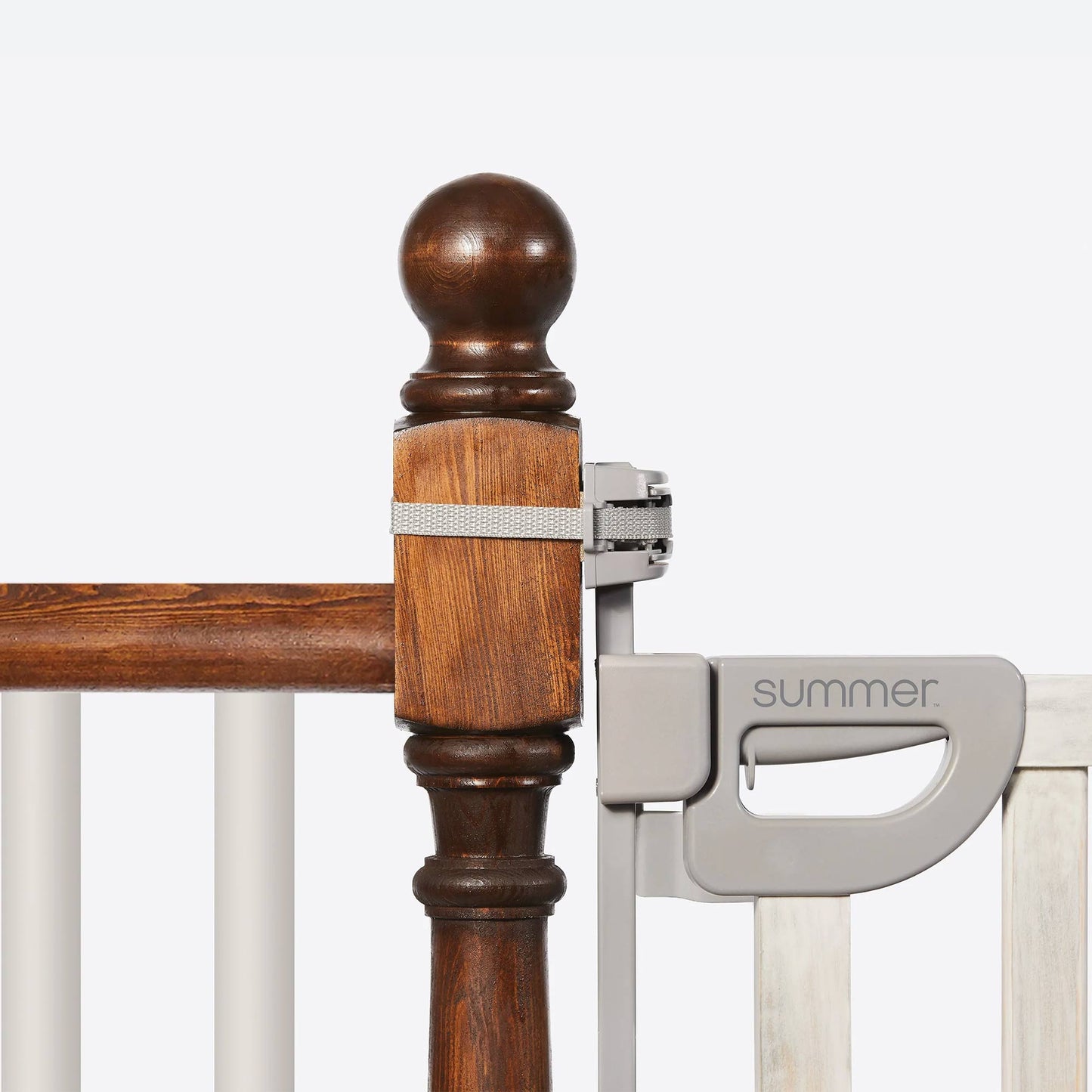 Summer Infant Banister and Stair Wood Safety Gate with Extra Wide Door Design