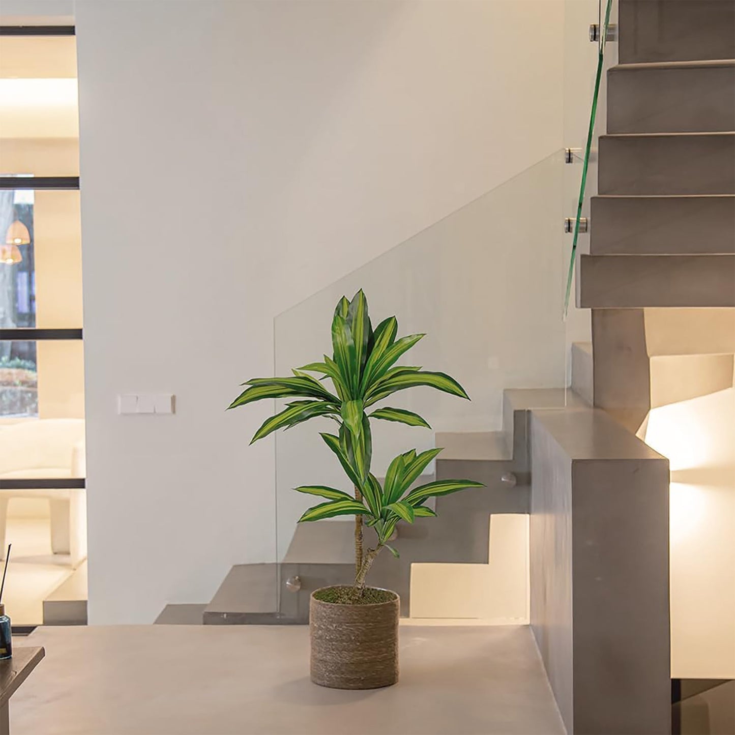 Maia Shop Artificial Dracaena Plant 3.5 Feet Tall Tropical Palm Tree, 41 inches