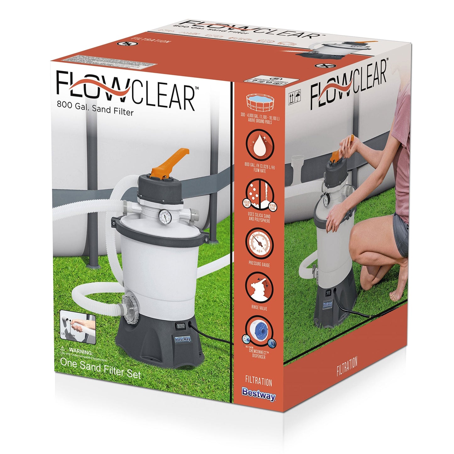 US Silica Mystic II Filter Sand & Bestway Filter Pump for Above Ground Pools