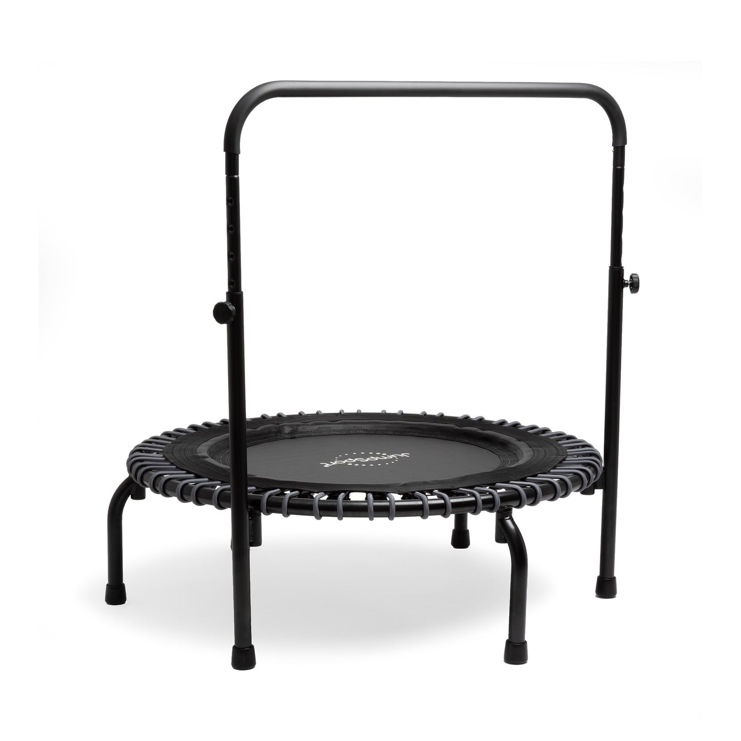 JumpSport 350 Series 39" Fitness Trampoline & Handle Bar Bundle, Adjustable Bungees, Stable No-Tip Arched Legs, & 60 Day Streaming Trial