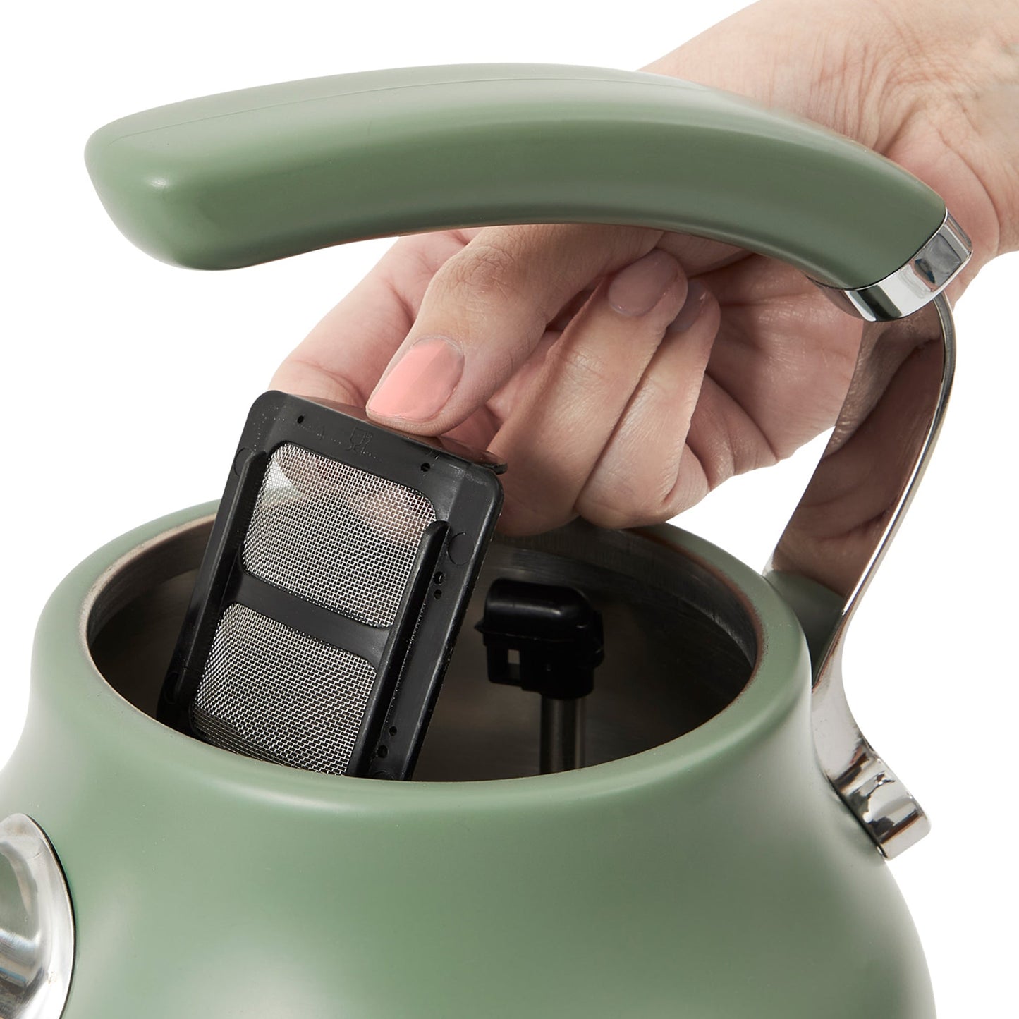 Haden Dorset 1.7 Liter Electric Water Kettle with 360-Degree Base, Cedar Green