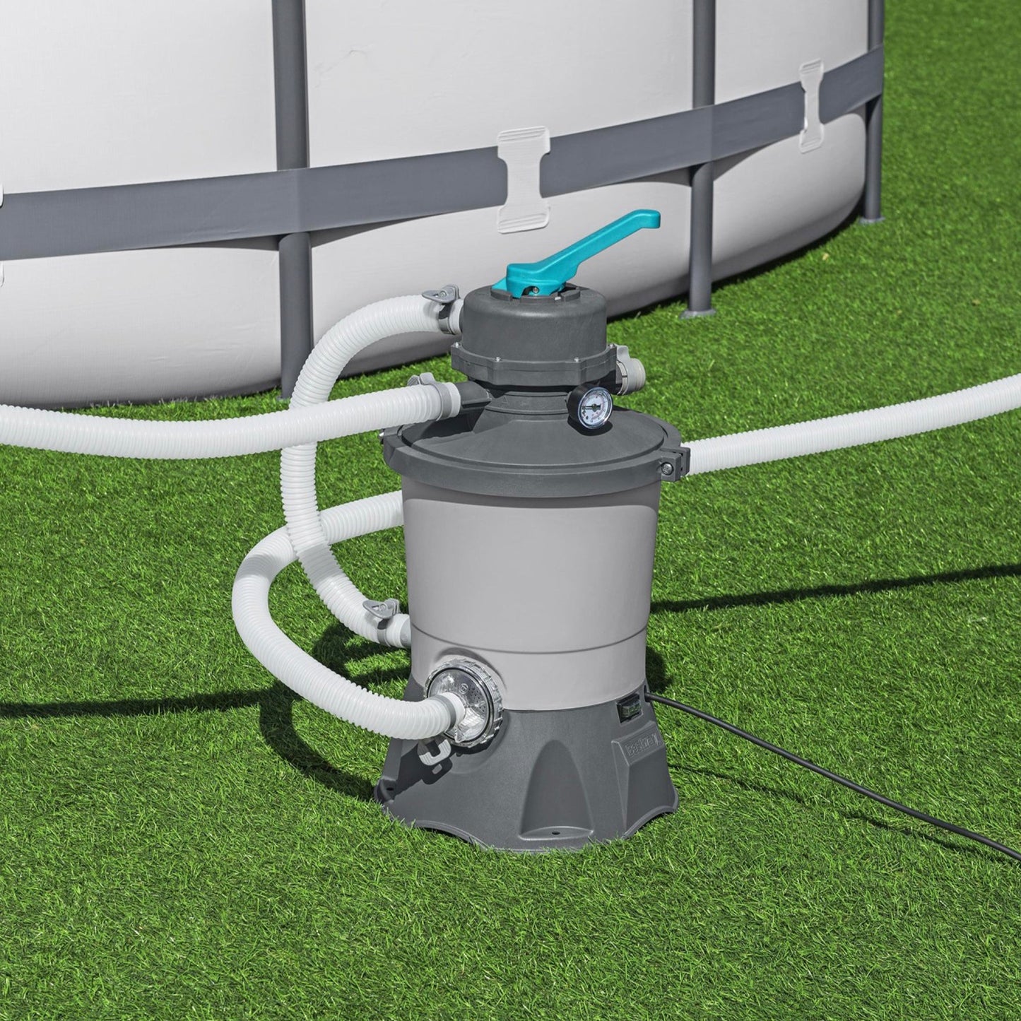 Bestway 950 Gallon Sand Filter Pump for Above Ground Outdoor Swimming Pools