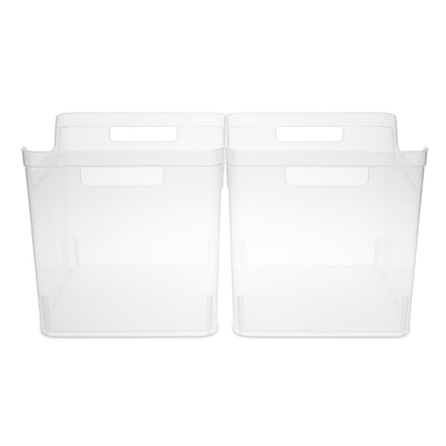 Sterilite Wide Shelf Home Office Storage Organizing Plastic Bin, 24 Pack, Clear