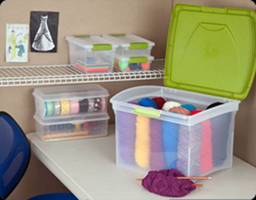 Sterilite Latching Letter Size File Box Clear Lid w/Handle, Black | 18789004