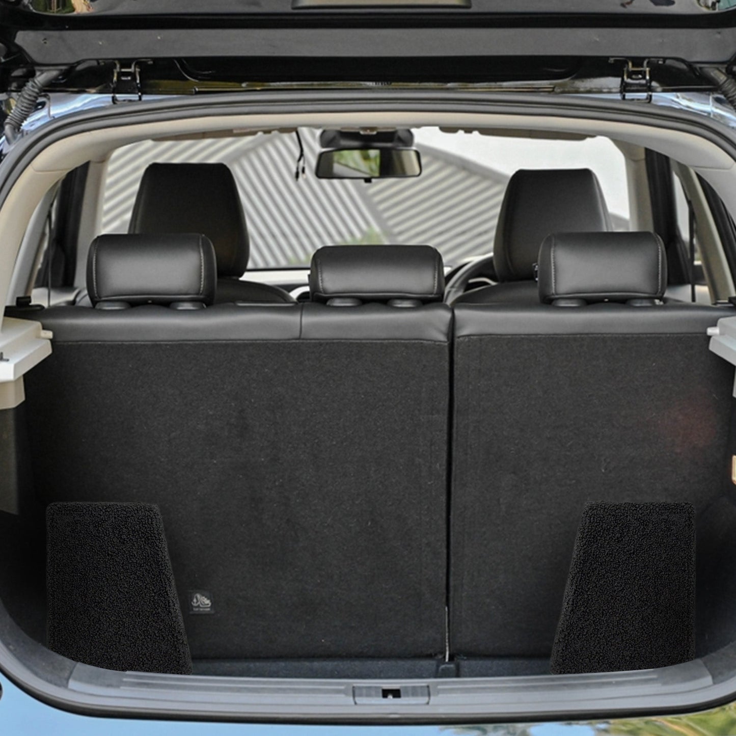 Q Power Q-Bomb QTW6X9 6x9" Car Wedge Speaker Boxes with Bedliner Spray, Pair