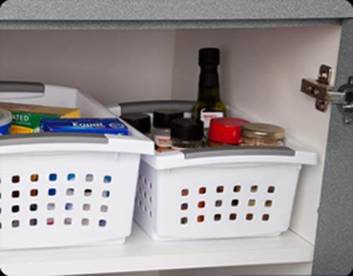 Sterilite Large Plastic Stacking Closet Organizer and Storage Basket (6 Pack)