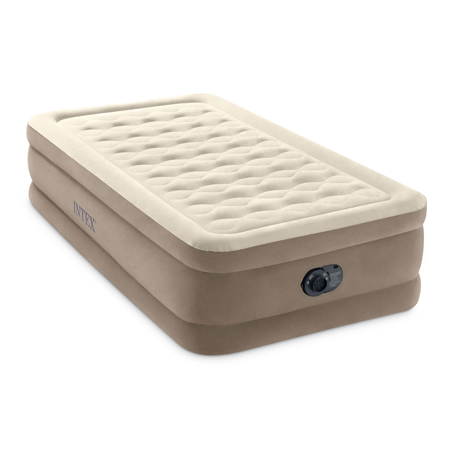 Intex 64425ED Dura-Beam Deluxe Ultra Plush Air Mattress with Built-in Pump, Twin