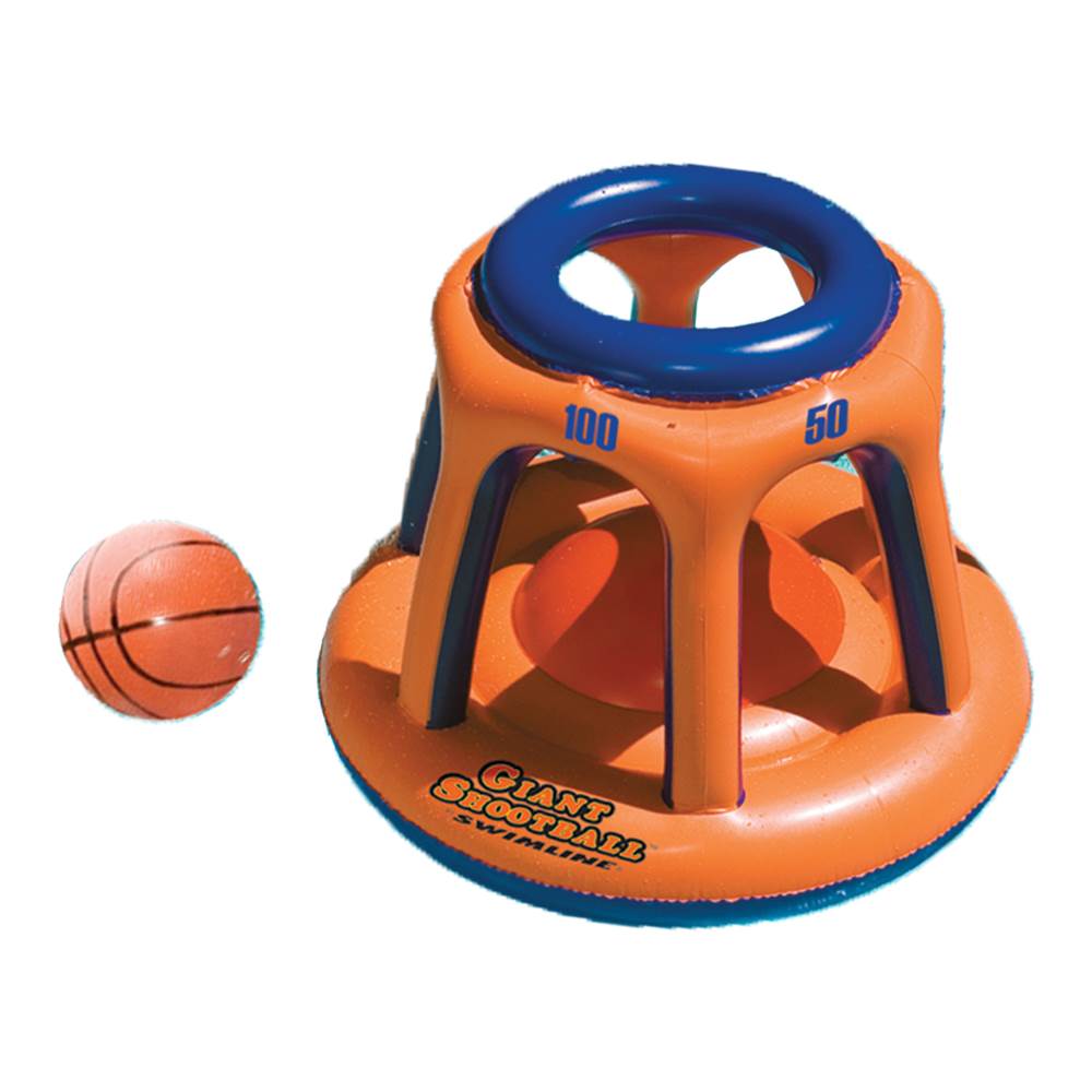 Swimline 90285 Basketball Hoop Giant Shootball Inflatable Fun Swimming Pool Toy