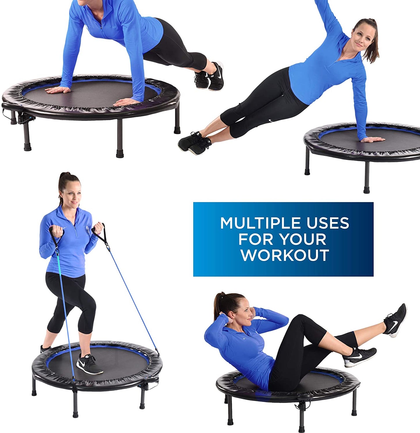 Stamina Products 35-1632 38 Inch Intone Plus Rebounder with Resistance Bands