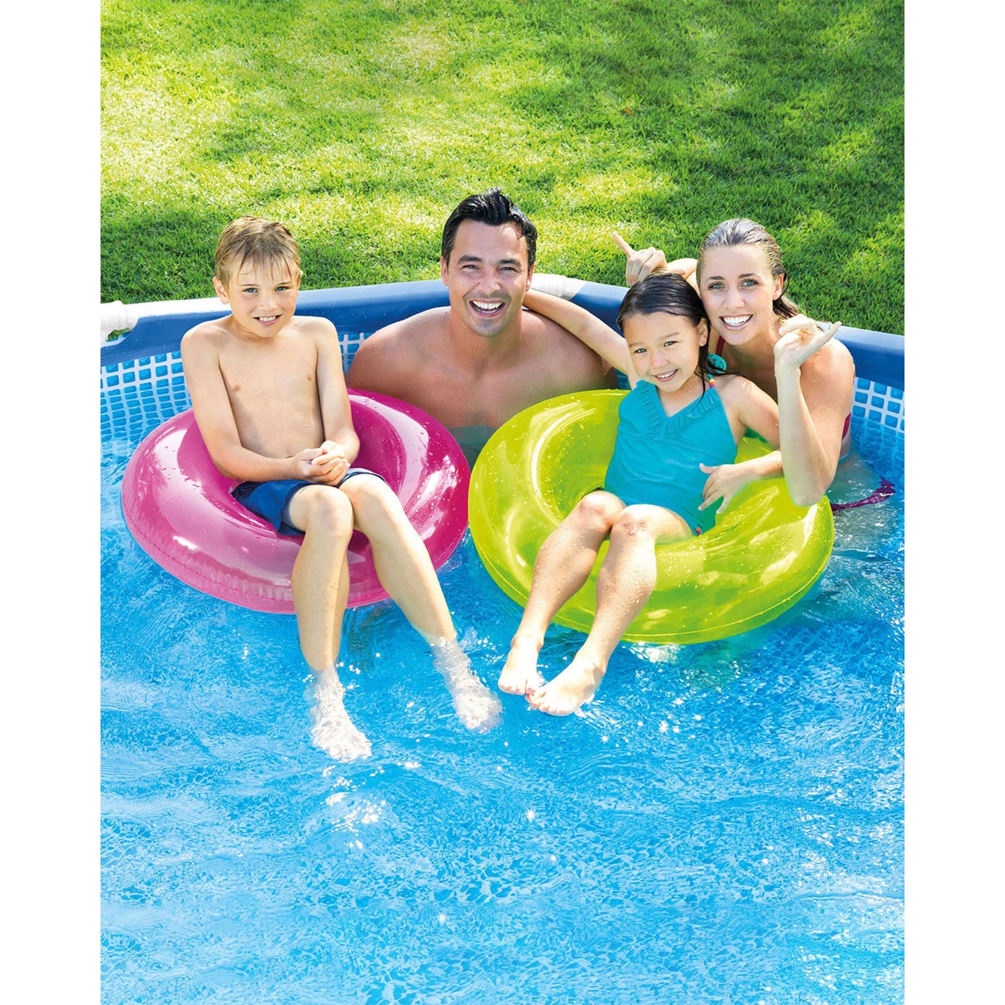 Intex 28241EH 15ft x 48in Metal Frame Above Ground Pool Set with Pump & Cover