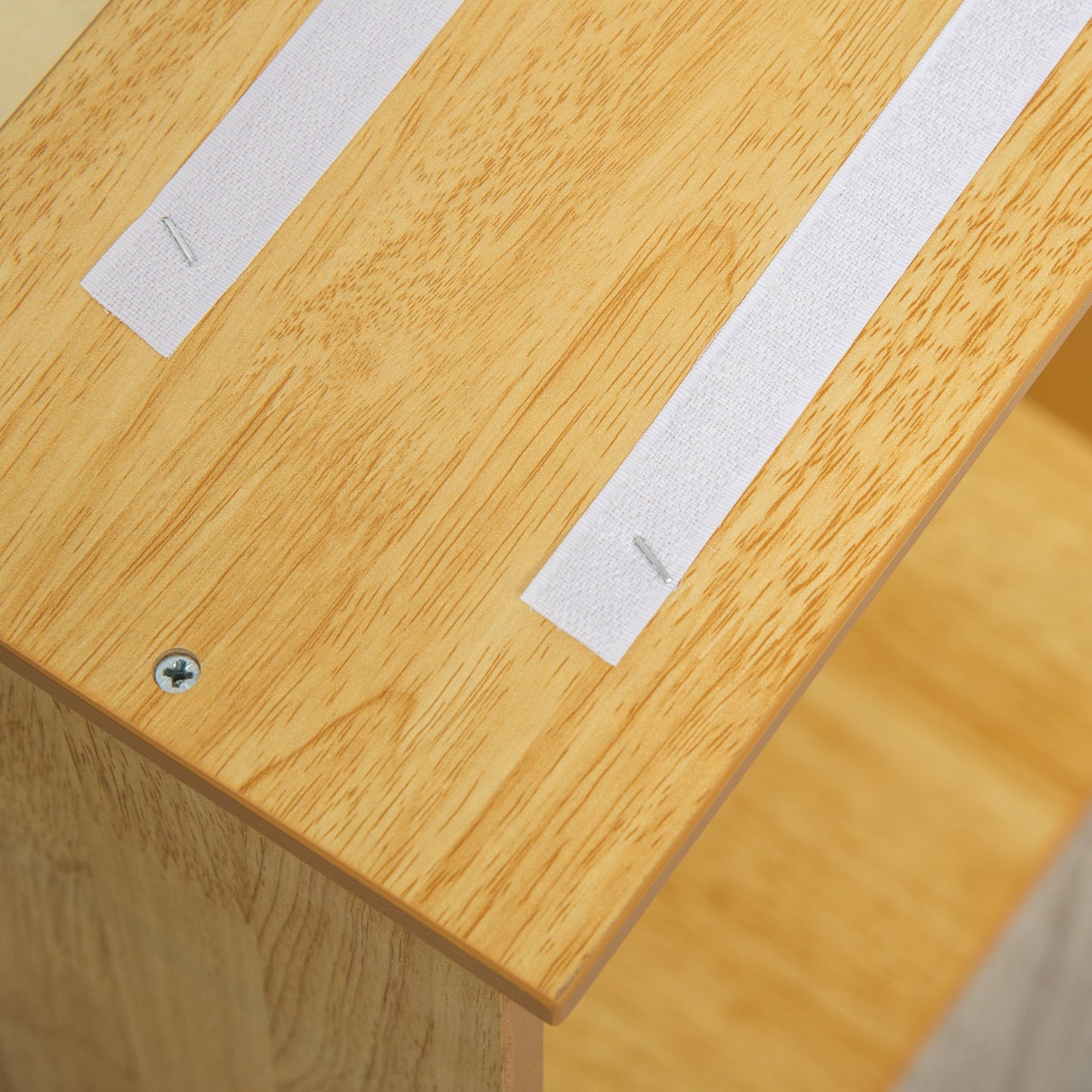 Pet Stairs, Small Pet Steps with Cushioned Removable Covering for Dogs and Cats Up To 22 Lbs., Natural