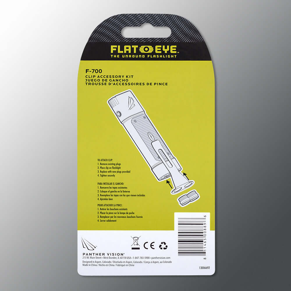 FLATEYE™ F-700 Flashlight Tactical Clip