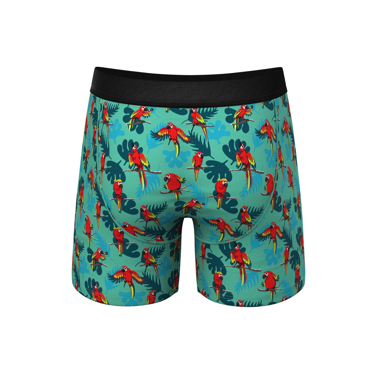 The Squawk Tease | Tropical Parrot Ball Hammock® Pouch Underwear With Fly