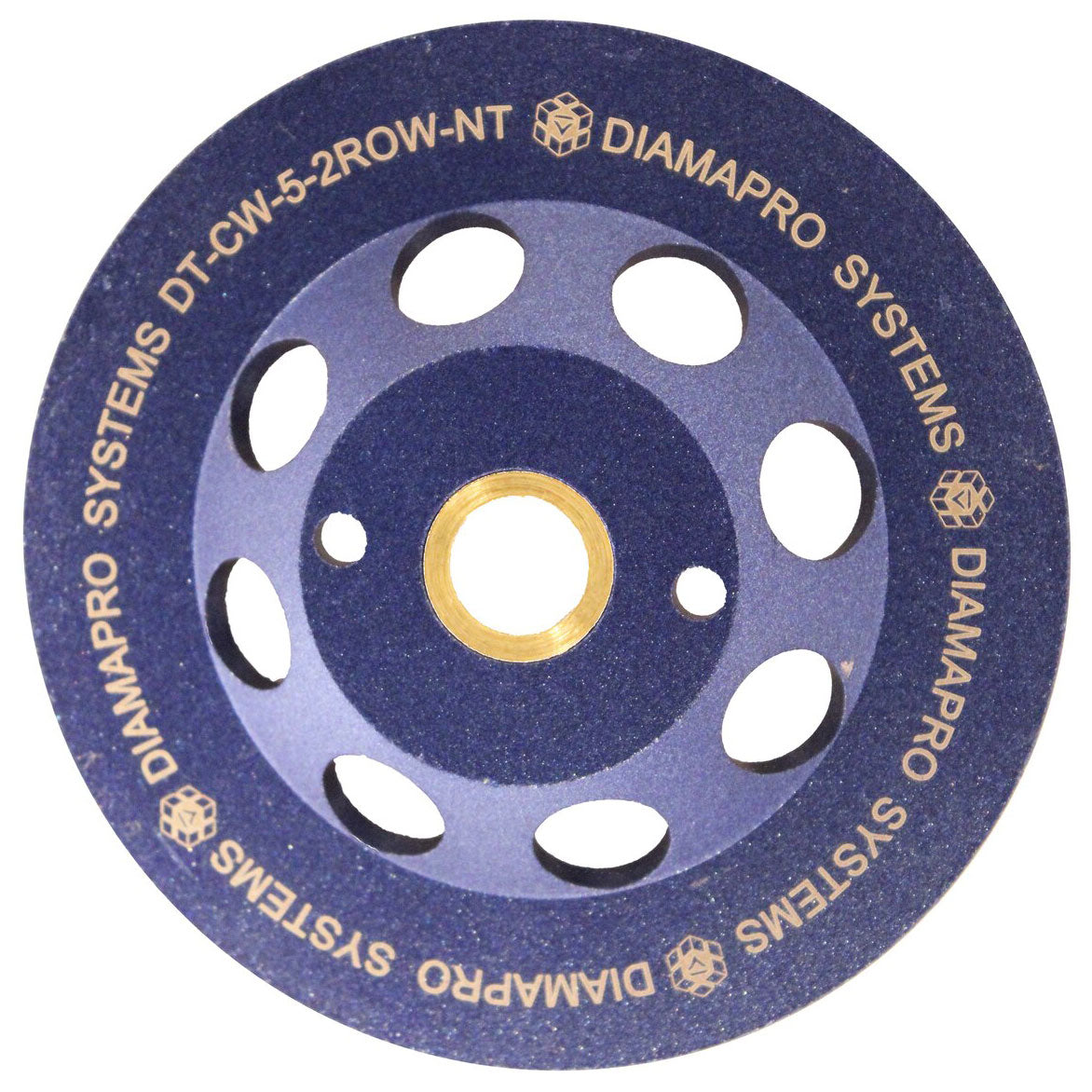 DiamaPro Systems Non Threaded 5 Inch Double Row Concrete Grinding Cup Wheel Tool