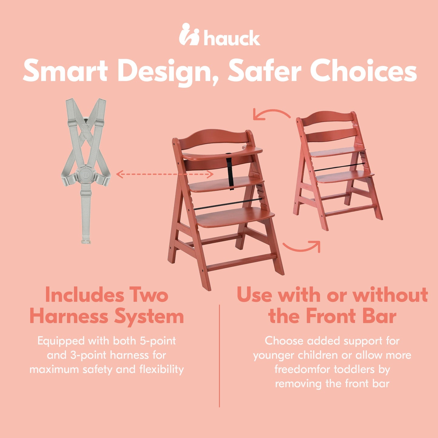 hauck Alpha+ Grow Along Adjustable Wooden Highchair, Beechwood, Cork Finish