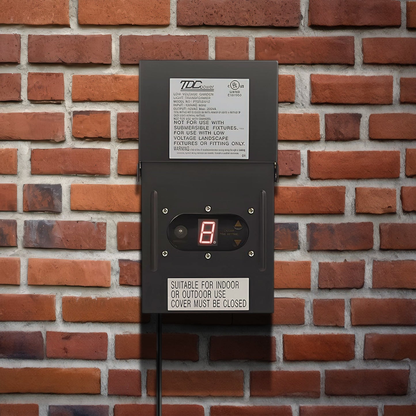 Fusion 300 Watts Low Voltage Stake Light Transformer with Built-In Timer, Black