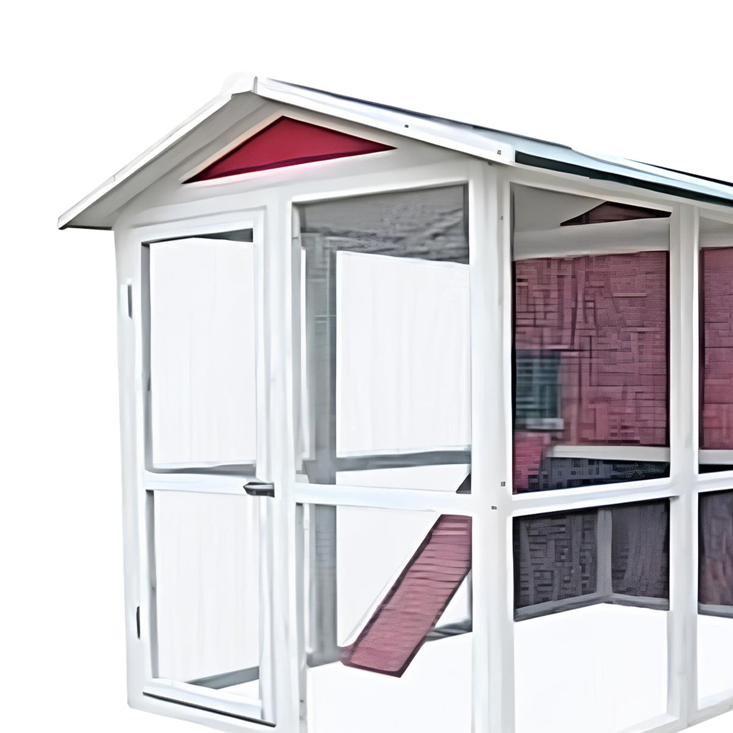 My Backyard Farm Medium Sized 50 by 76 by 50 Inch Vintage Chicken Coop, Red