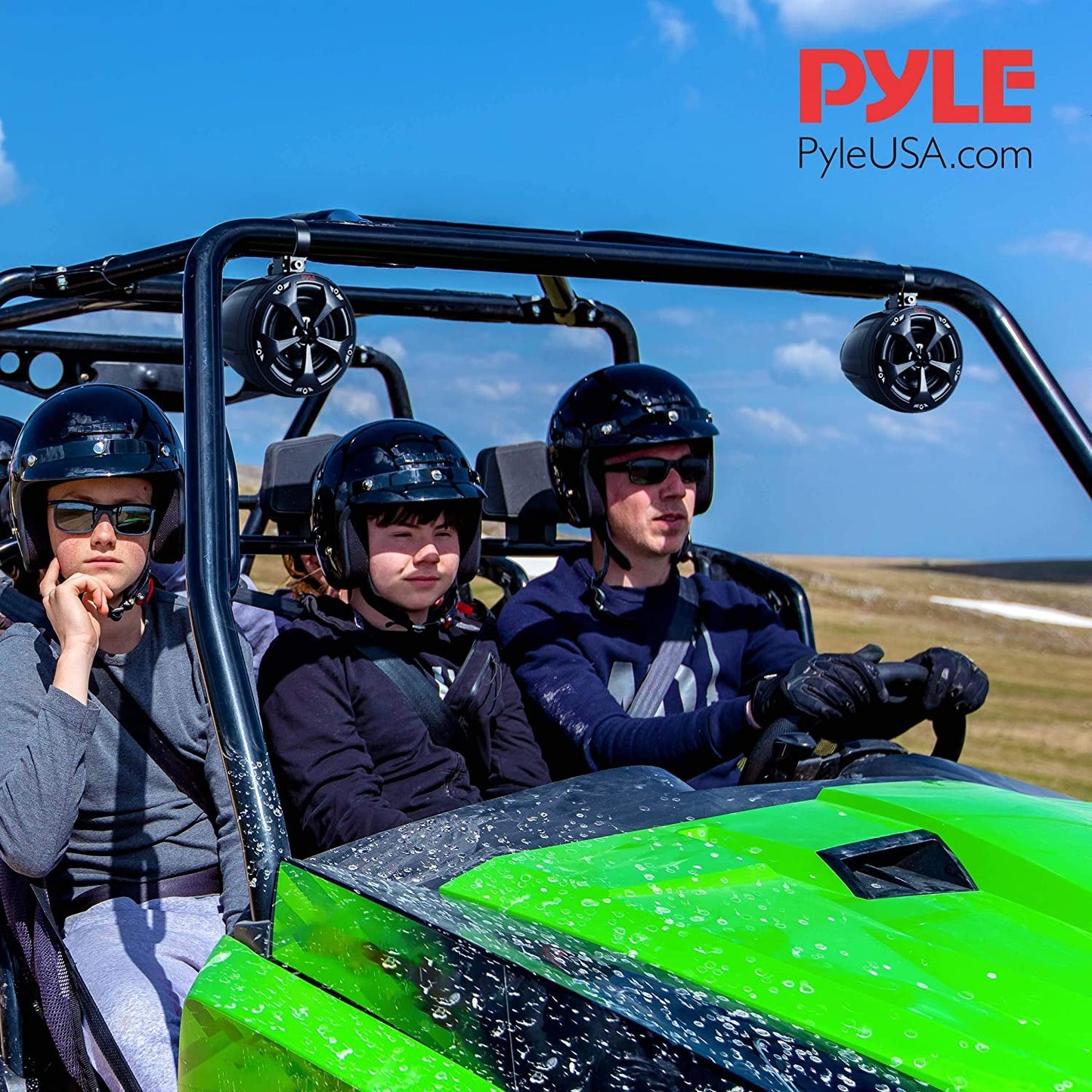 Pyle 2 Way 4 Inch Off Road 800W Dual Waterproof Marine Speaker System (2 Pairs)