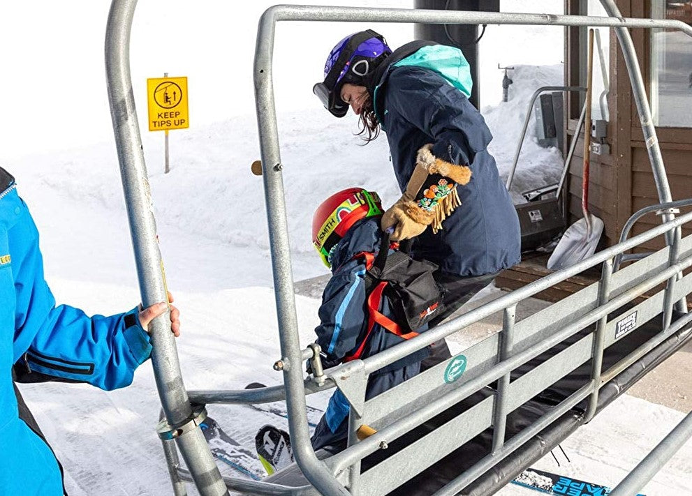 Lucky Bums Kids Ski Harness w/ Grip N' Guide Handle, 2 Leashes, & Backpack, Red