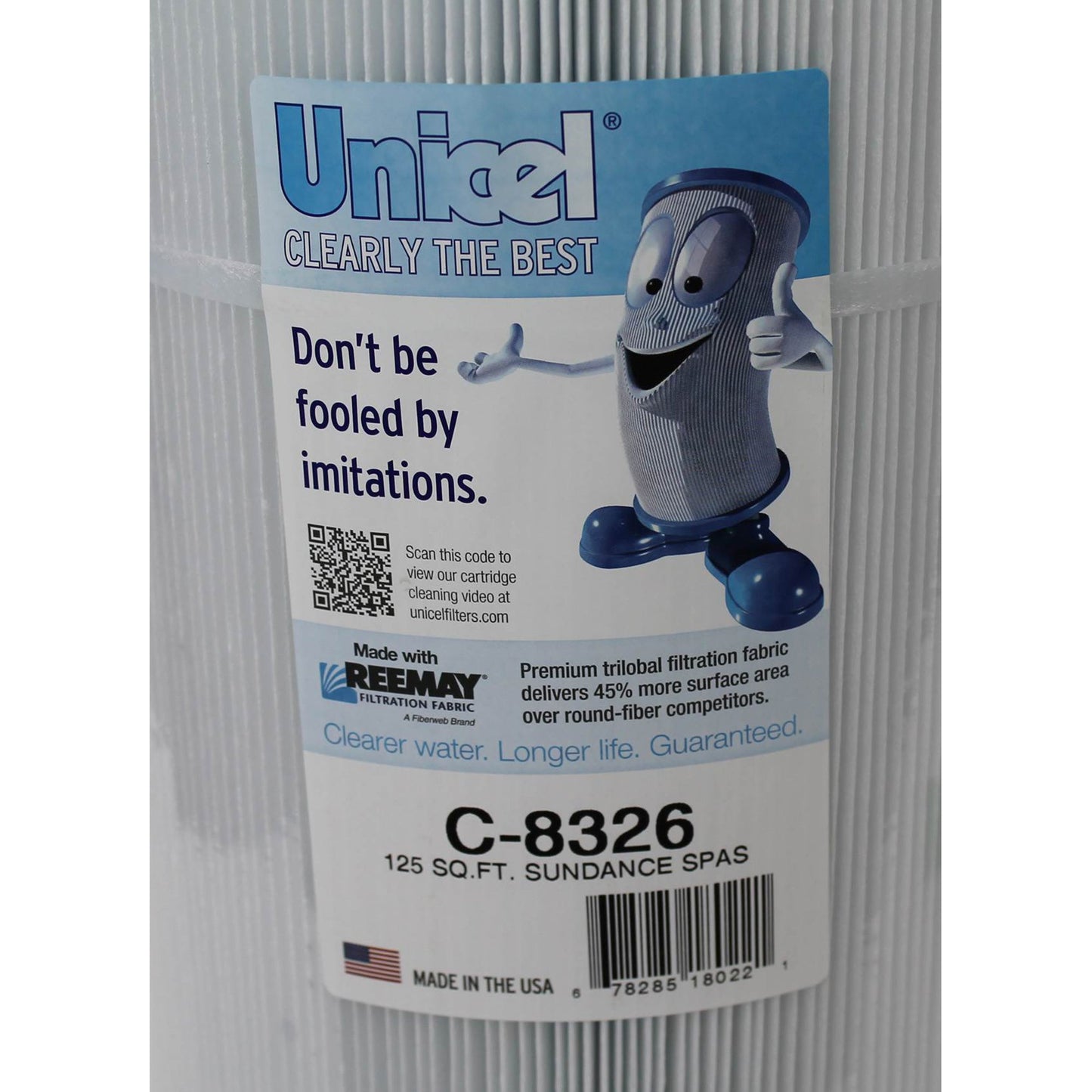 Unicel C-8326 Replacement 125 Sq Ft Hot Tub Spa Filter Cartridge, 199 Pleats