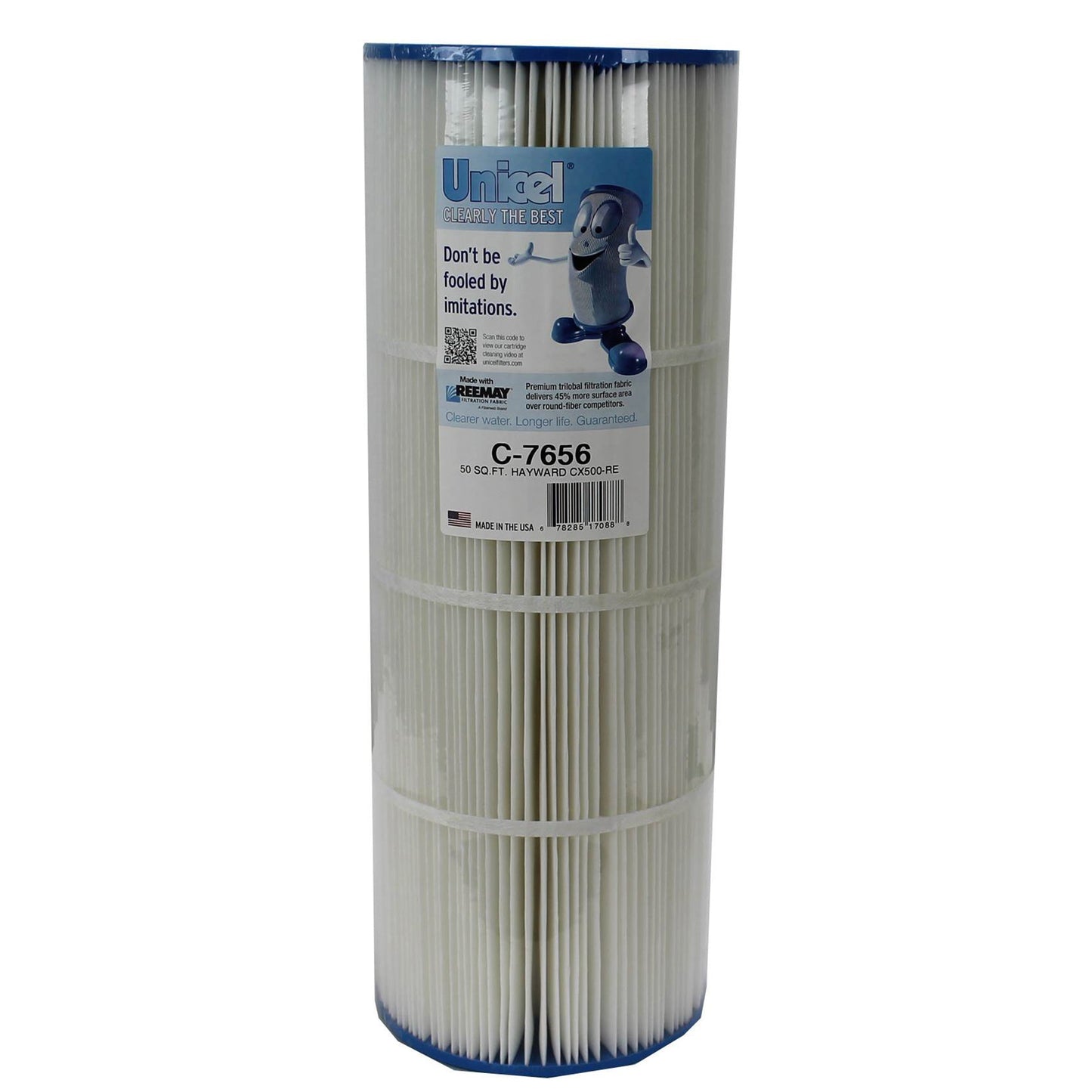 Unicel C-7656 Replacement 50 Sq Ft Pool Hot Tub Spa Filter Cartridge, 108 Pleats