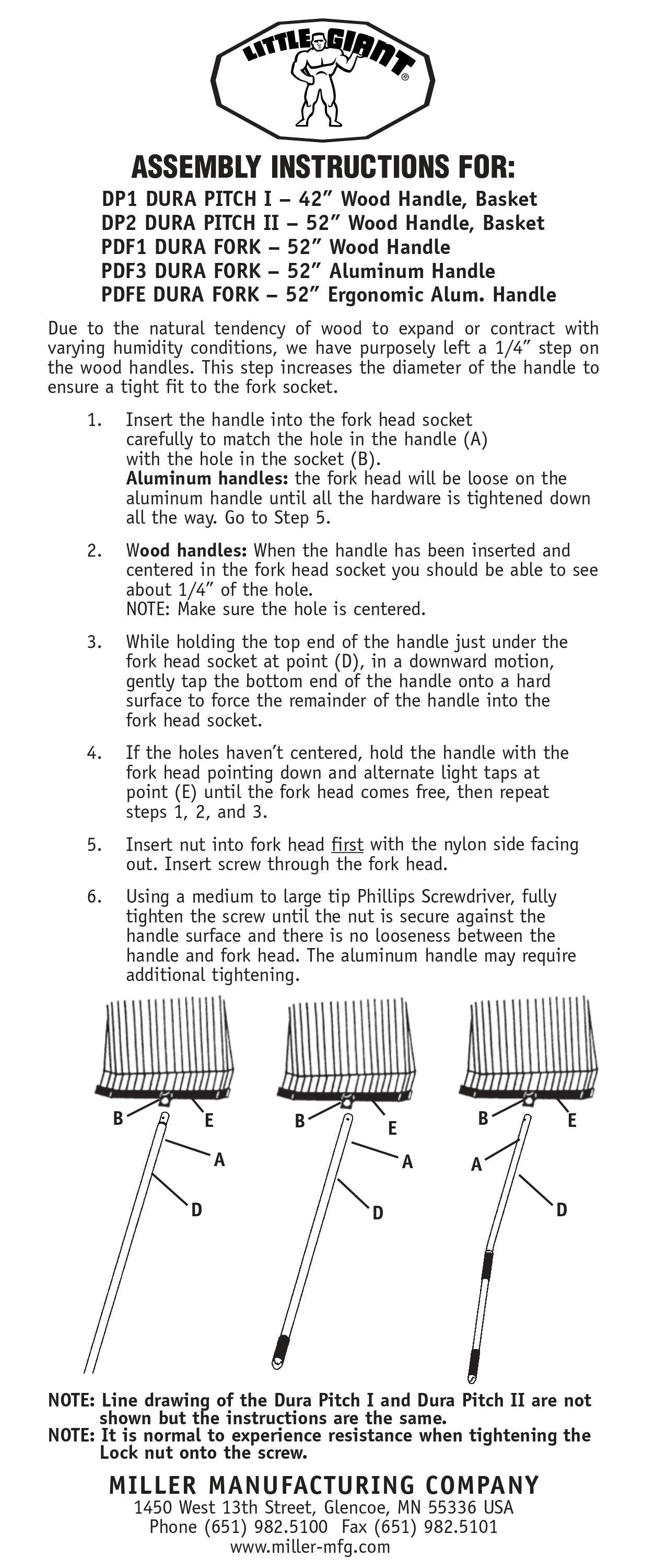 Little Giant DuraFork Plastic Outdoor Lawn and Garden Bedding Fork, Hot Pink