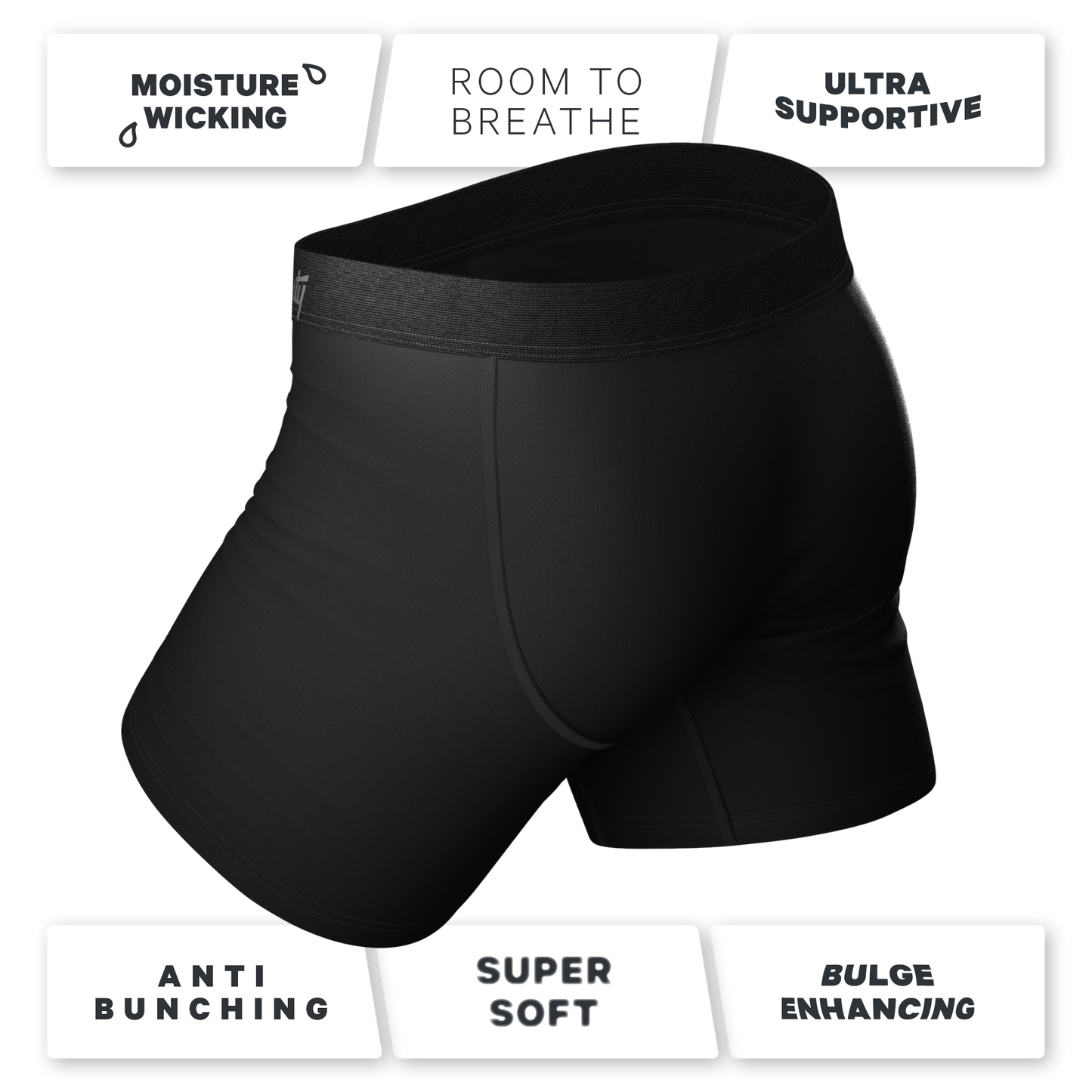 The 009 | Black Tuxedo Ball Hammock® Pouch Underwear