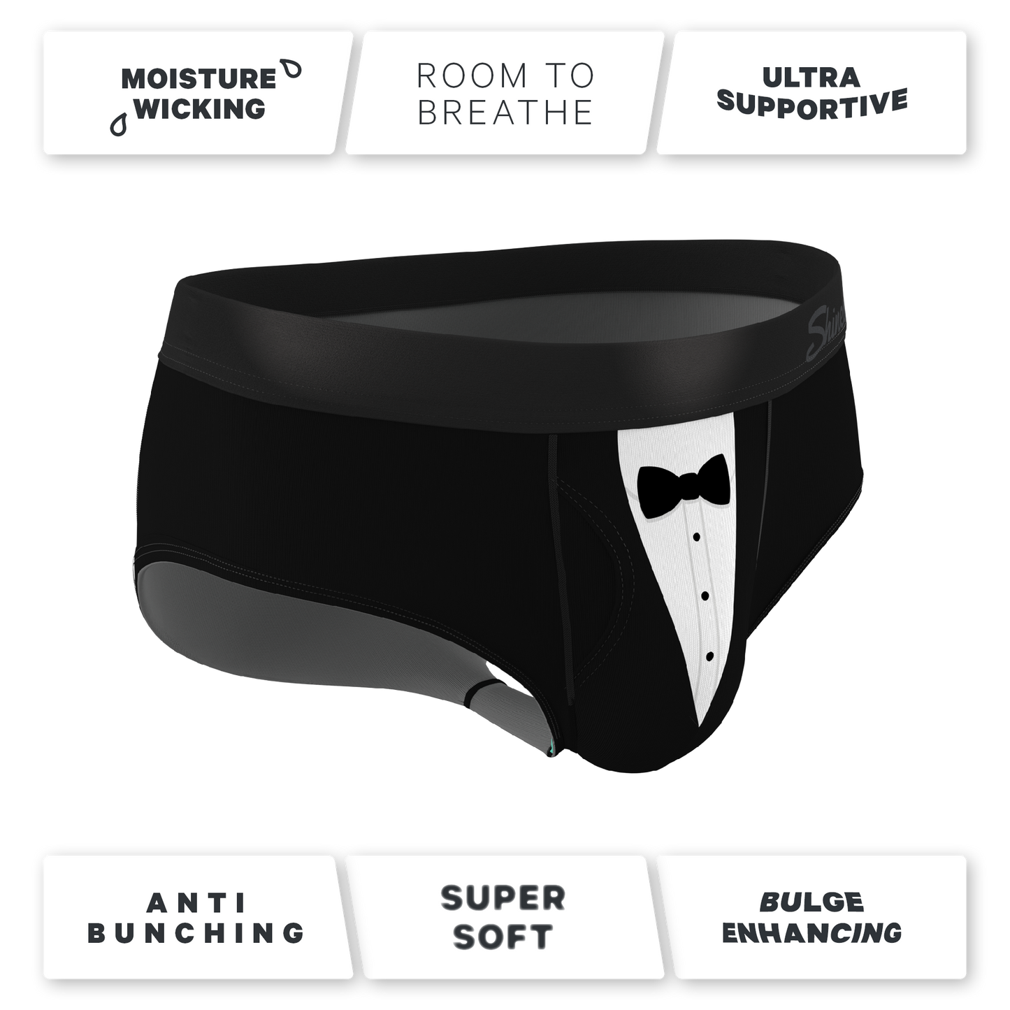 The 009 | Black Tuxedo Ball Hammock® Pouch Underwear Briefs